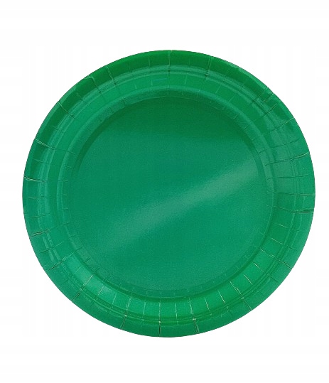 ZESTAW ZIELONY TALERZYKI + KUBECZKI + SŁOMKI Stan opakowania oryginalne