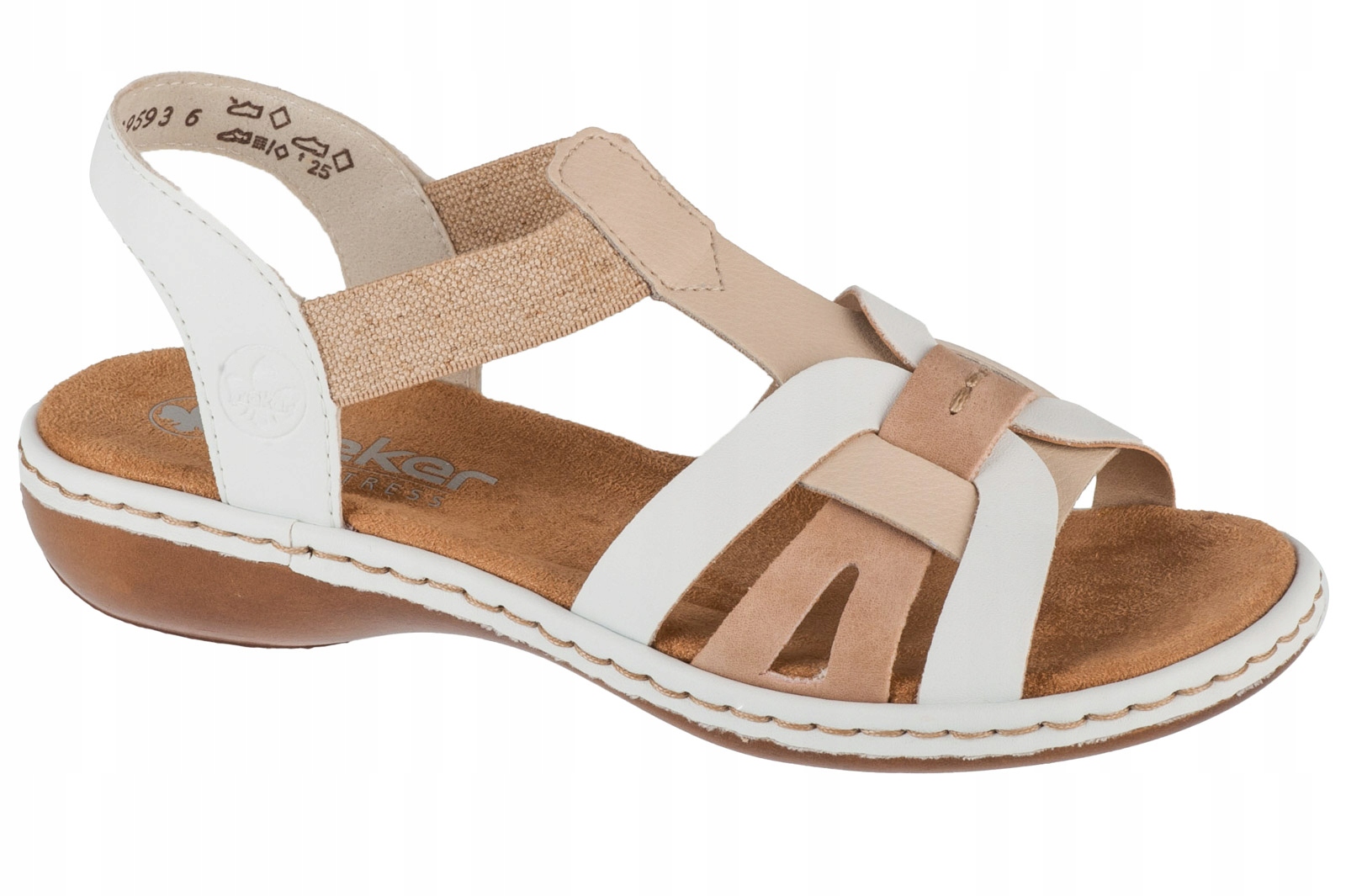 Rieker Sandals -39- Dámské sandály, bílé