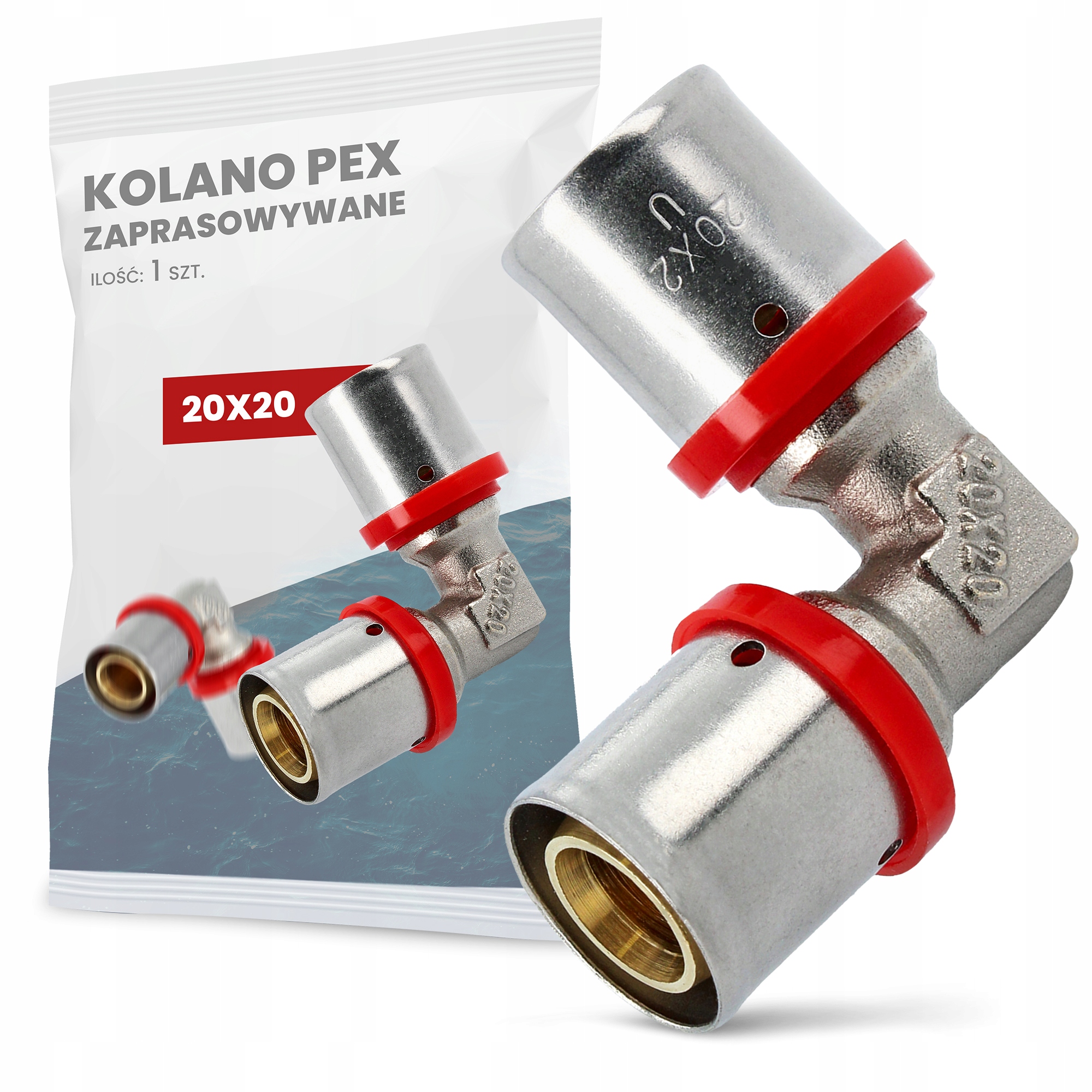 

Kolanko Pex 20 x 20 zaprasowywane zaciskane