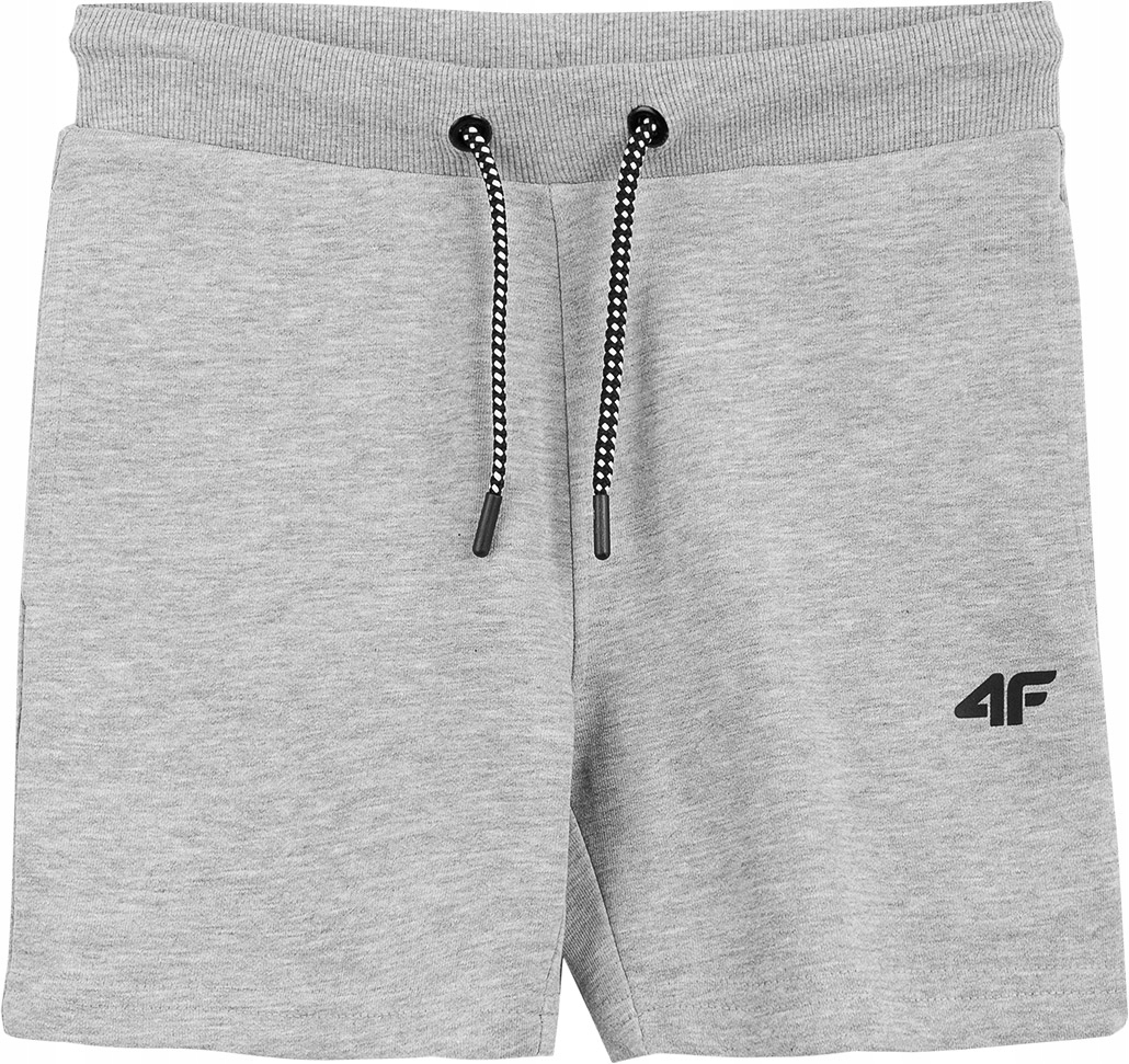 4F ШОРТЫ ТРЕК ДЛЯ МАЛЬЧИКОВ СВЕТЛО-СЕРЫЙ РАЗМЕР 164
