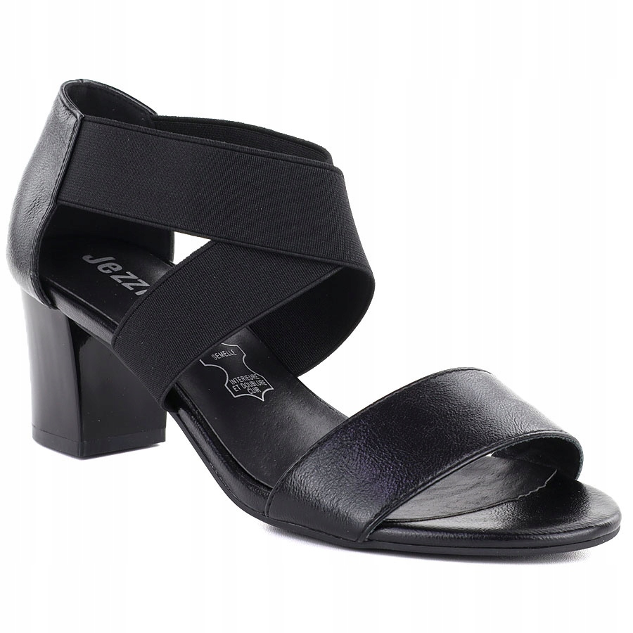 Dámské sandály na sloupku s pásky černé Jezzi RMR1954-27 velikost 36