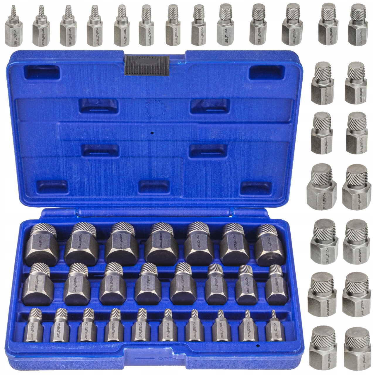 Wykrętaki Do Zerwanych Urwanych Uszkodzonych Śrub Zestaw 3-23 MM Hrc 25 El