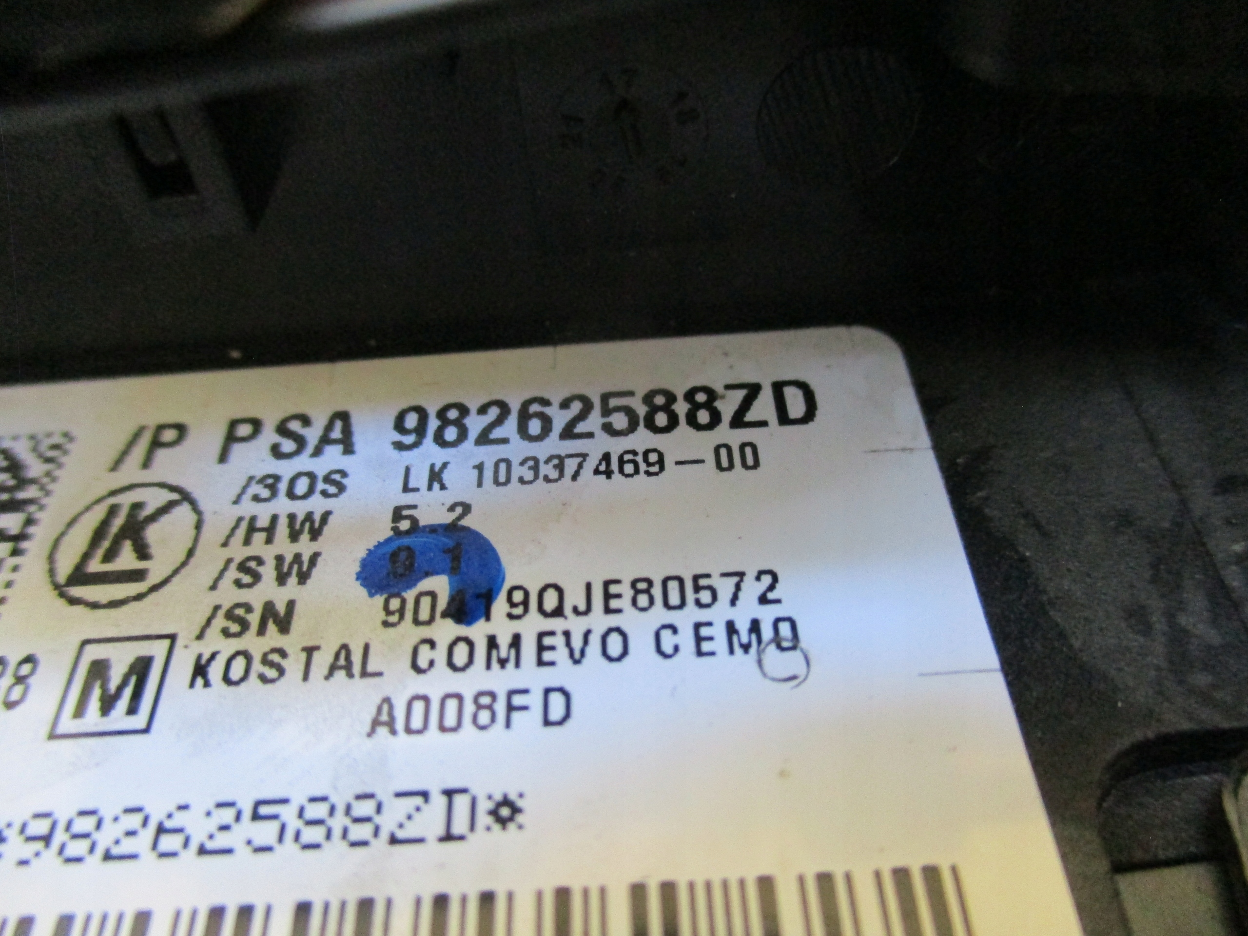 DEVIO LUCI TERGICRISTALLO TERGI DEVIO LUCI DEVIO Peugeot 3008 II 5008 II 98262588ZD