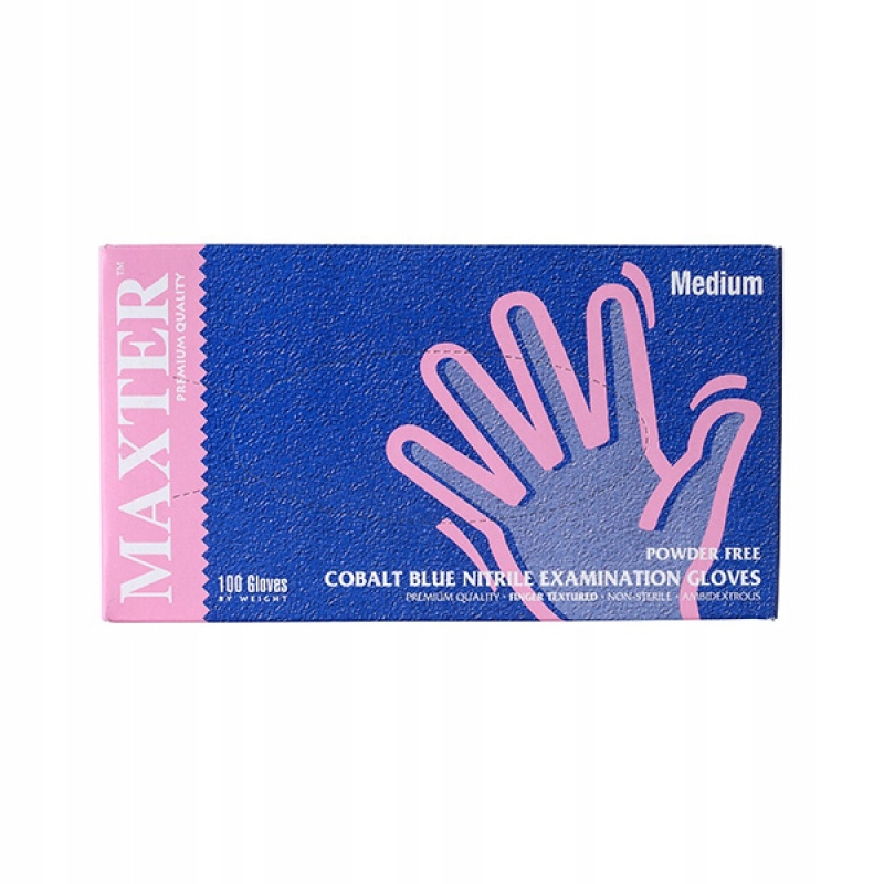

Rękawice nitrylowe Maxter Blue 100szt rozmiar M