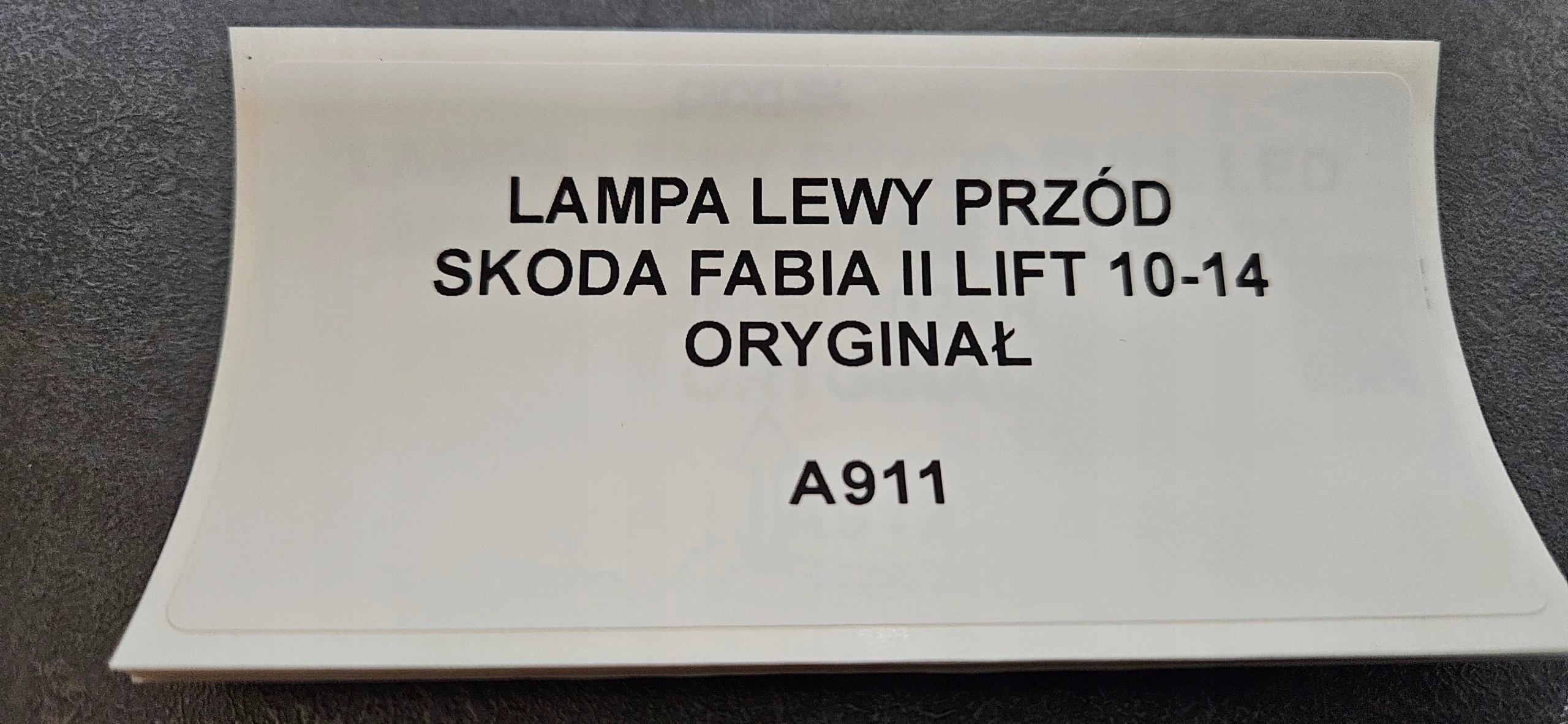 light left front SKODA FABIA II LIFT 10-14 EUROPA
