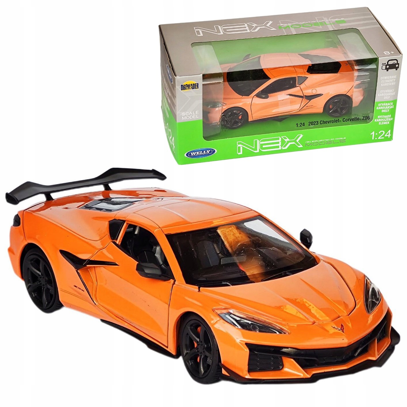Chevrolet Corvette Z06 2023 auto v měřítku 1:24 Welly