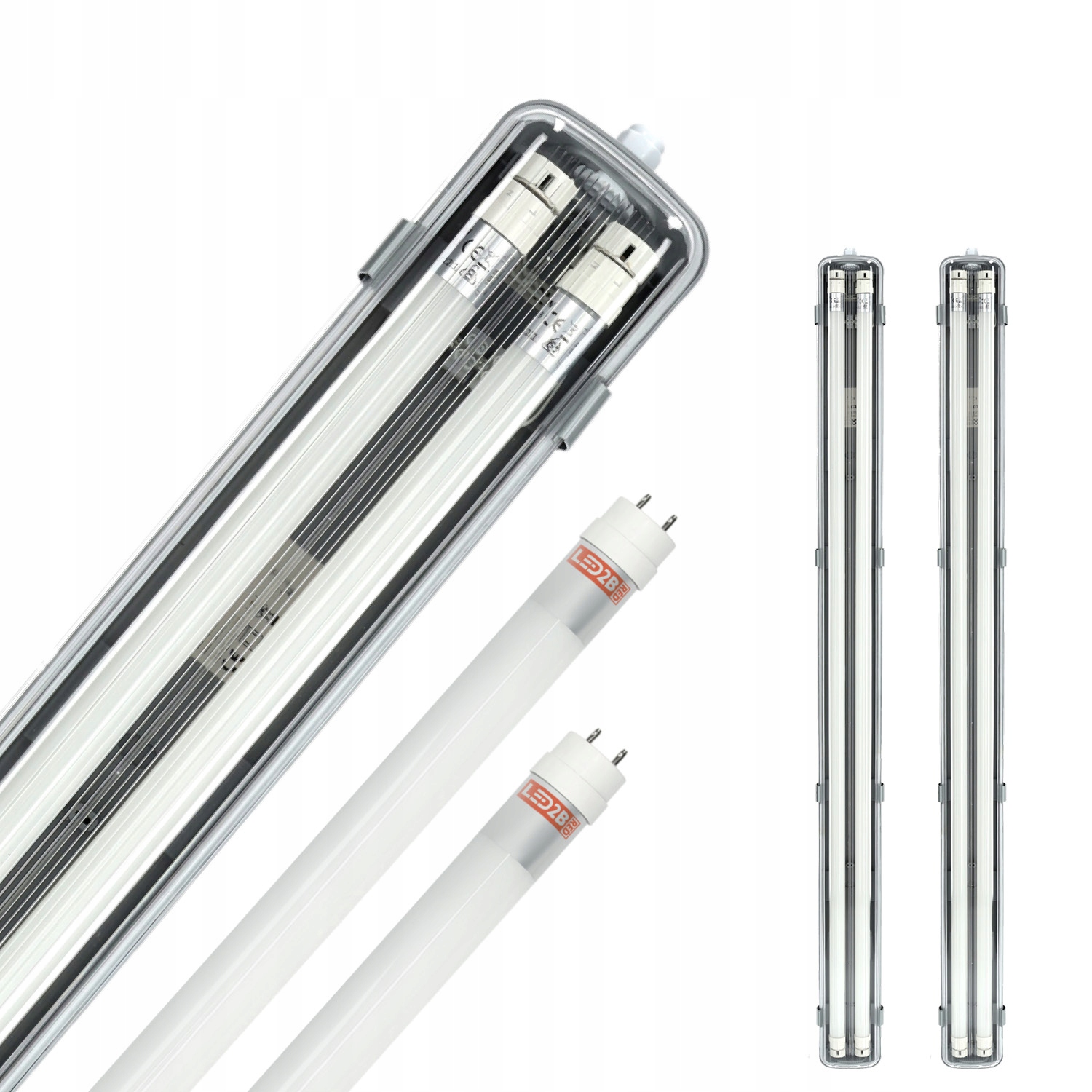 Sada 2x hermetické svítidlo Aqua M 2x120 4x zářivka 18W neutrální