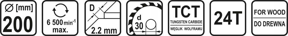 TARCZA WIDIOWA DO CIĘCIA DREWNA 200x30x24T STHOR Marka Sthor