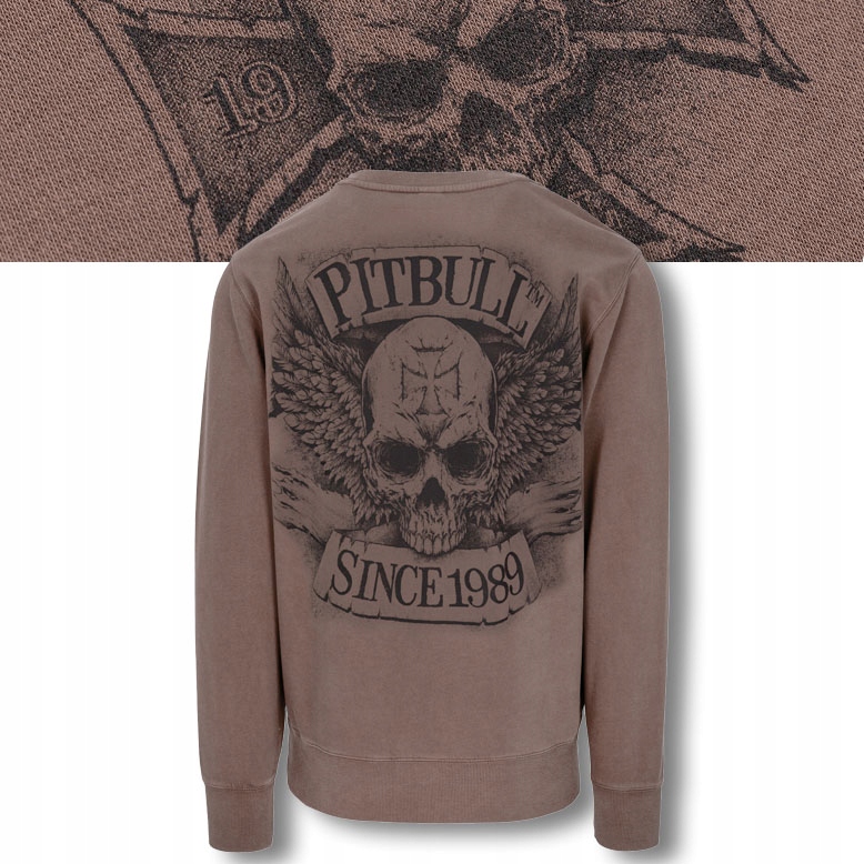 Pánská Mikina bez kapuce Pitbull Crewneck Washed Bite Me Mikina s potiskem