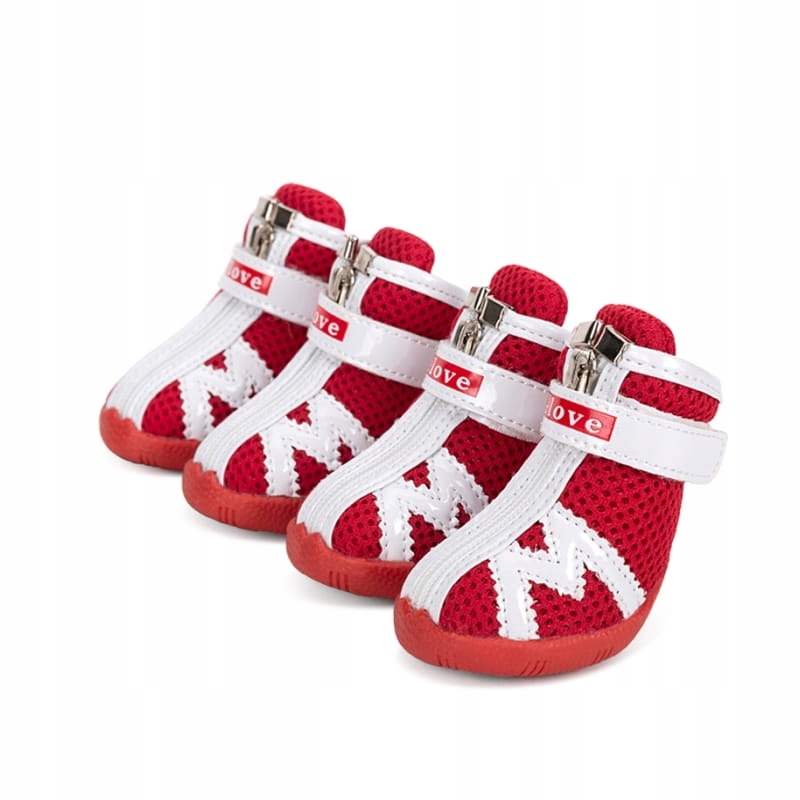 Levně Boty pro psa malého ochranné Truelove Protection XXS(1)-2,5cm červené 4ks
