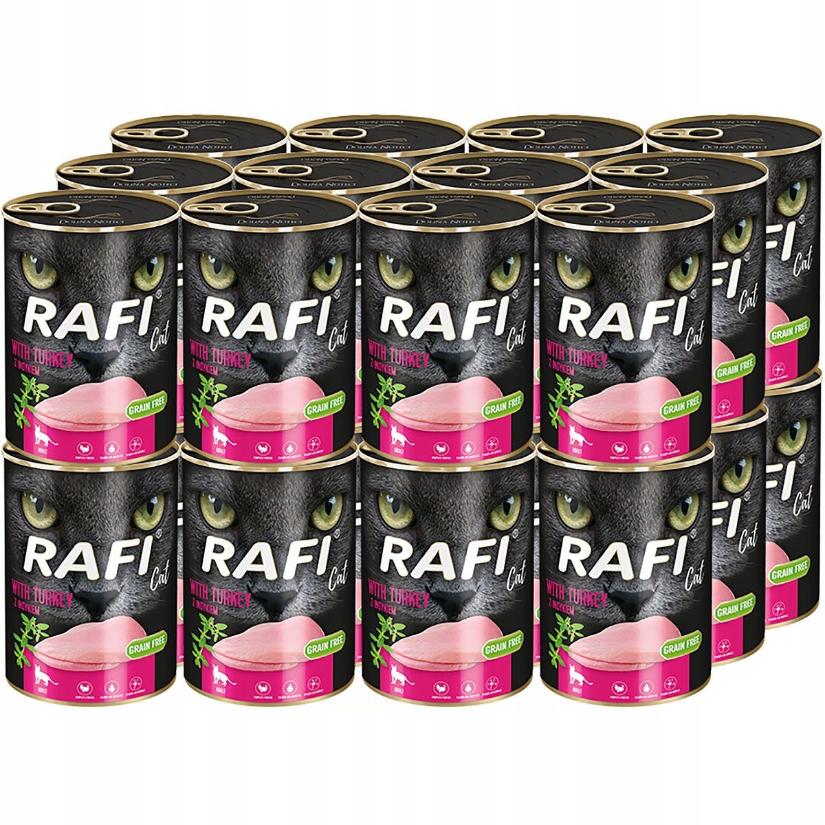 Levně Mokré krmivo pro kočky Rafi s krůtím masem 24x400 g