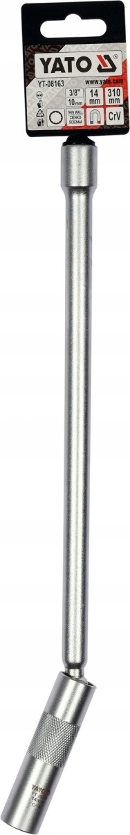 KLUCZ DO ŚWIEC 14mm Z PRZEDŁUŻKĄ 3/8 I MAGNESEM YATO YT-08163 Marka Yato