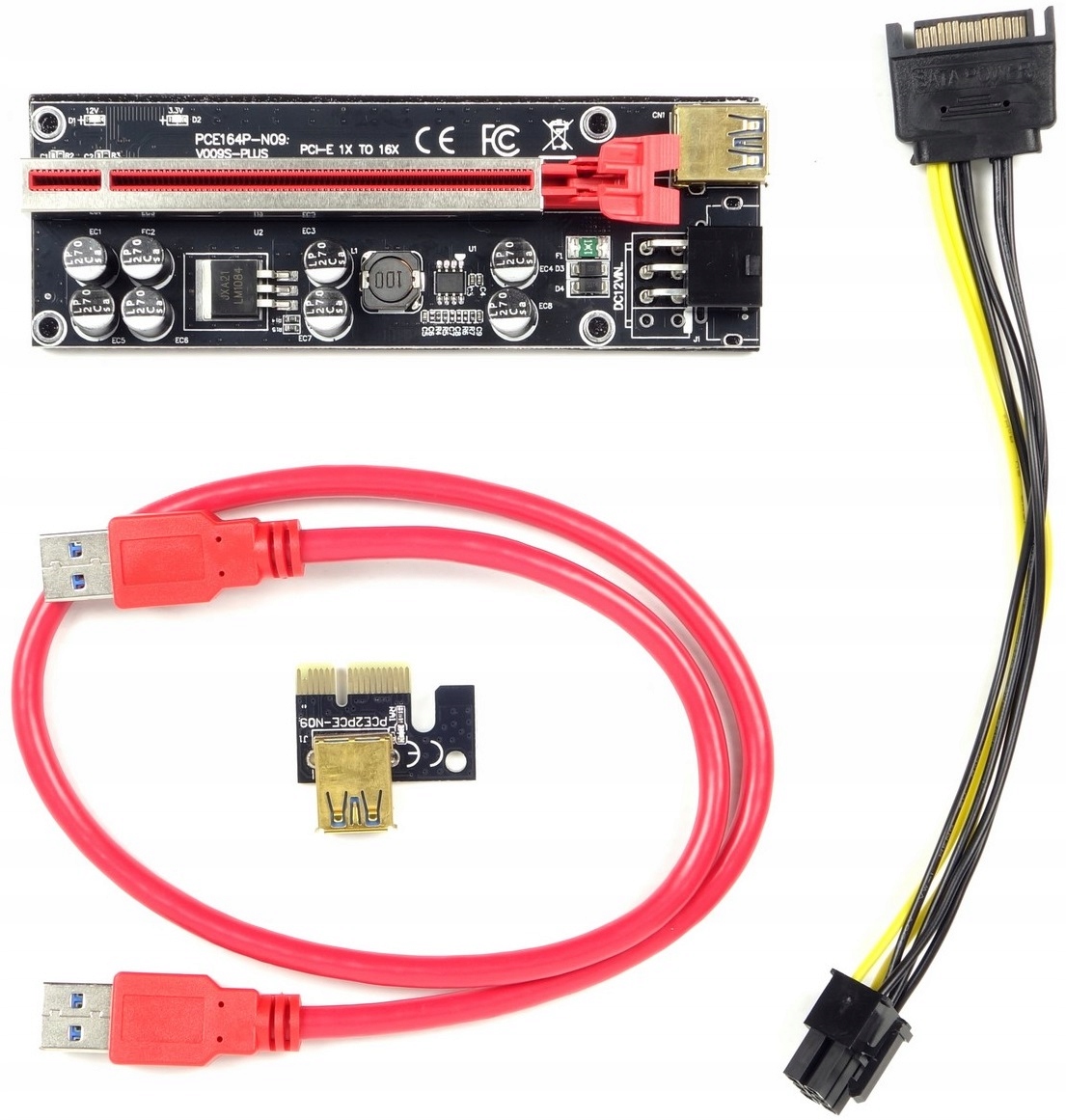 

Riser 009s Plus Black Czarny Pci-e 1x-16x USB3.0
