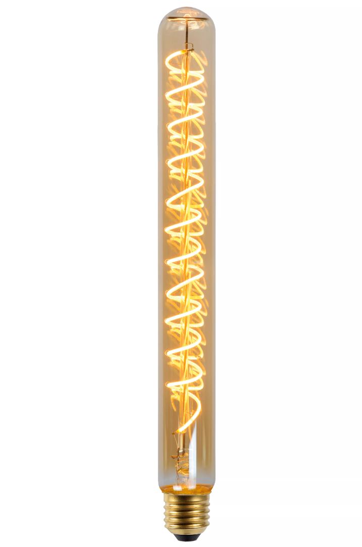 Led žárovka retro stmívatelná jantarová trubka teplá barva 4.9W E27 Lucide