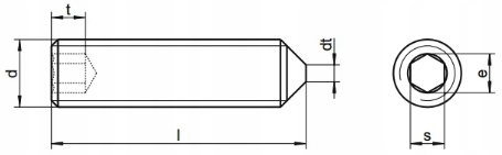 ŚRUBA DOCISKOWA M4x6 NIERDZEWNA IMBUS A2 914 20szt Kod producenta M4X06ROB
