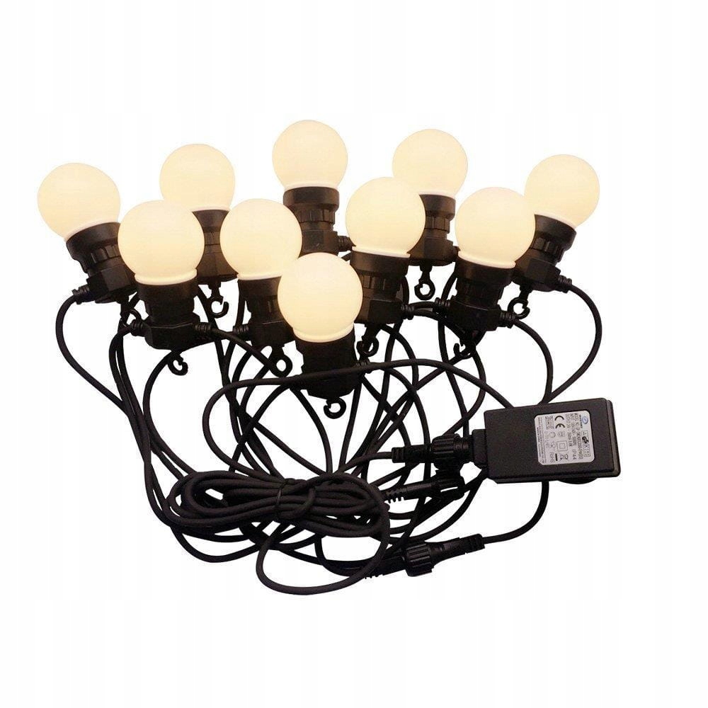 V-tac Led zahradní girlanda 5 m 10x0,5 W VT-70510 teplá IP44 černá