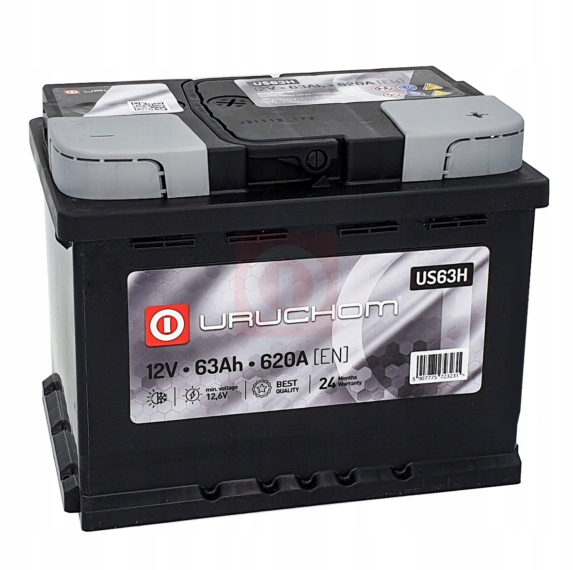 AKUMULATOR URUCHOM SILVER 63Ah 620A P+ US63H
