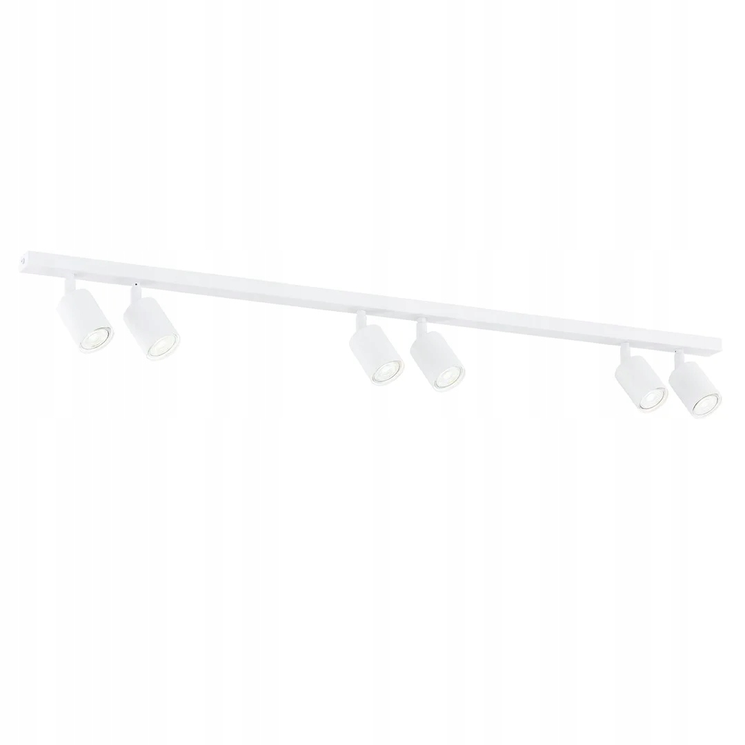 Minimalistická stropná lampa biela 6 reflektorov 116 cm Emibig