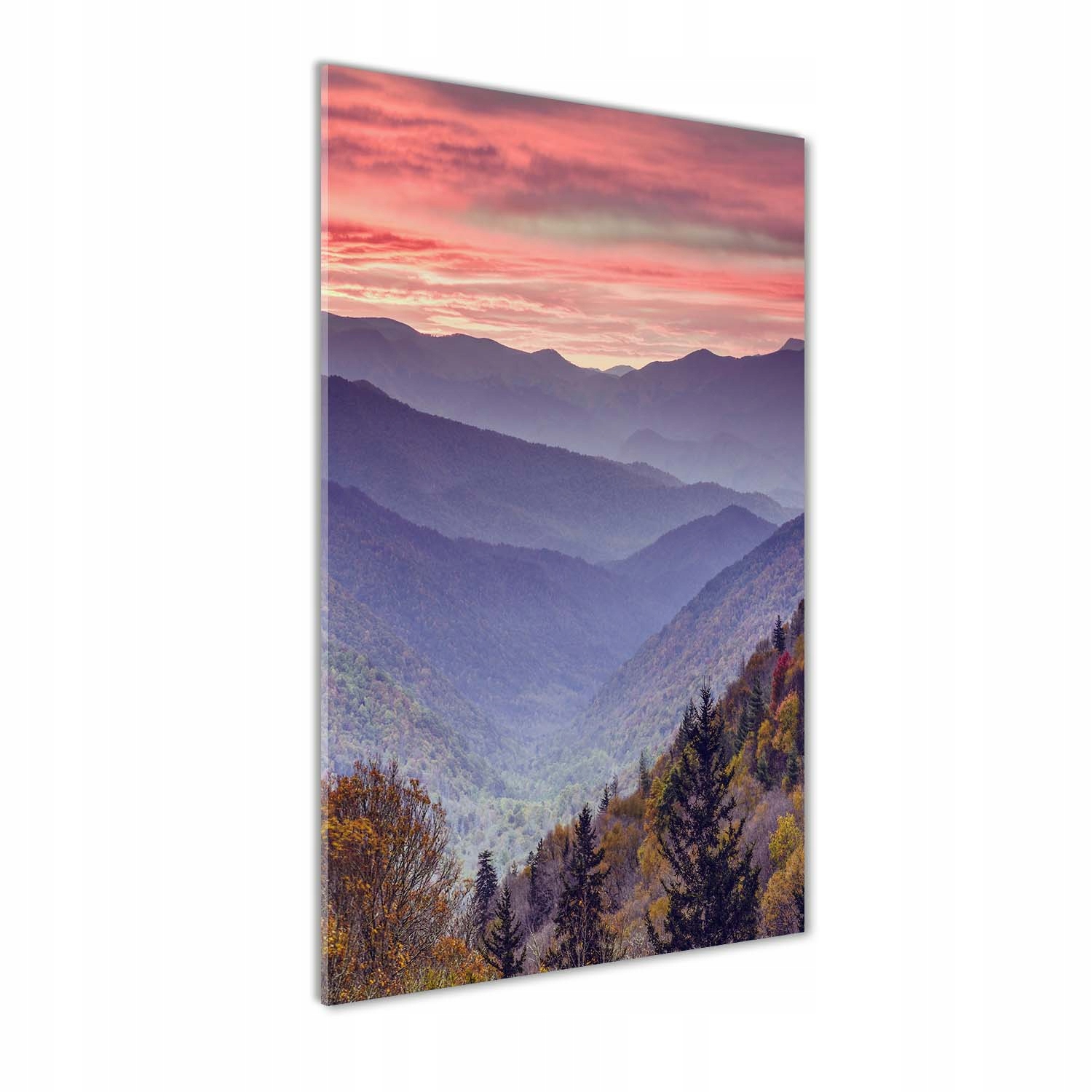 Foto obraz akrylové sklo Hmla nad horami 50x100 cm
