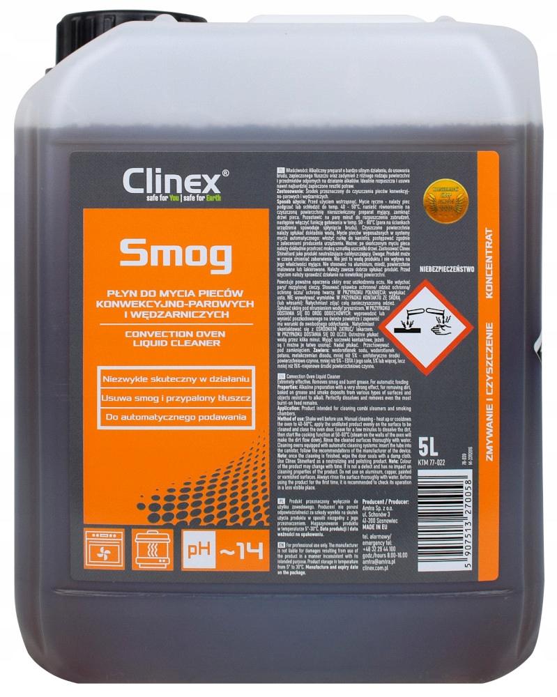 

Clinex Smog 5L Do Pieców Konwekcyjnych Wędzarni