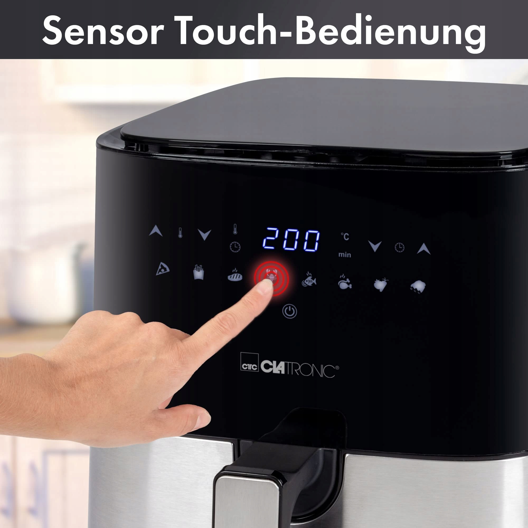 CLATRONIC Frytkownica Beztłuszczowa XXL 5L Cyfrowy Airfryer 8 Programów — miniatura 8