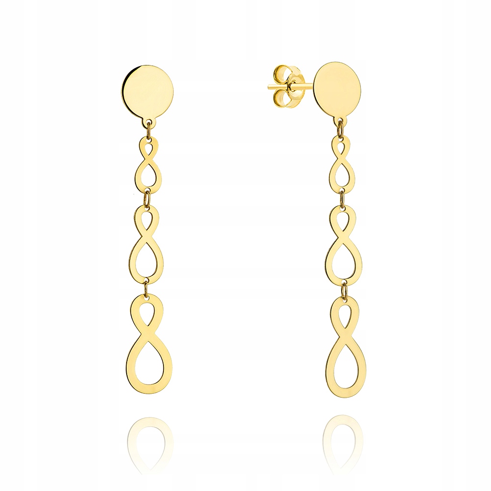 

Złote Kolczyki Wiszące pr. 585 Nieskończoność 14k