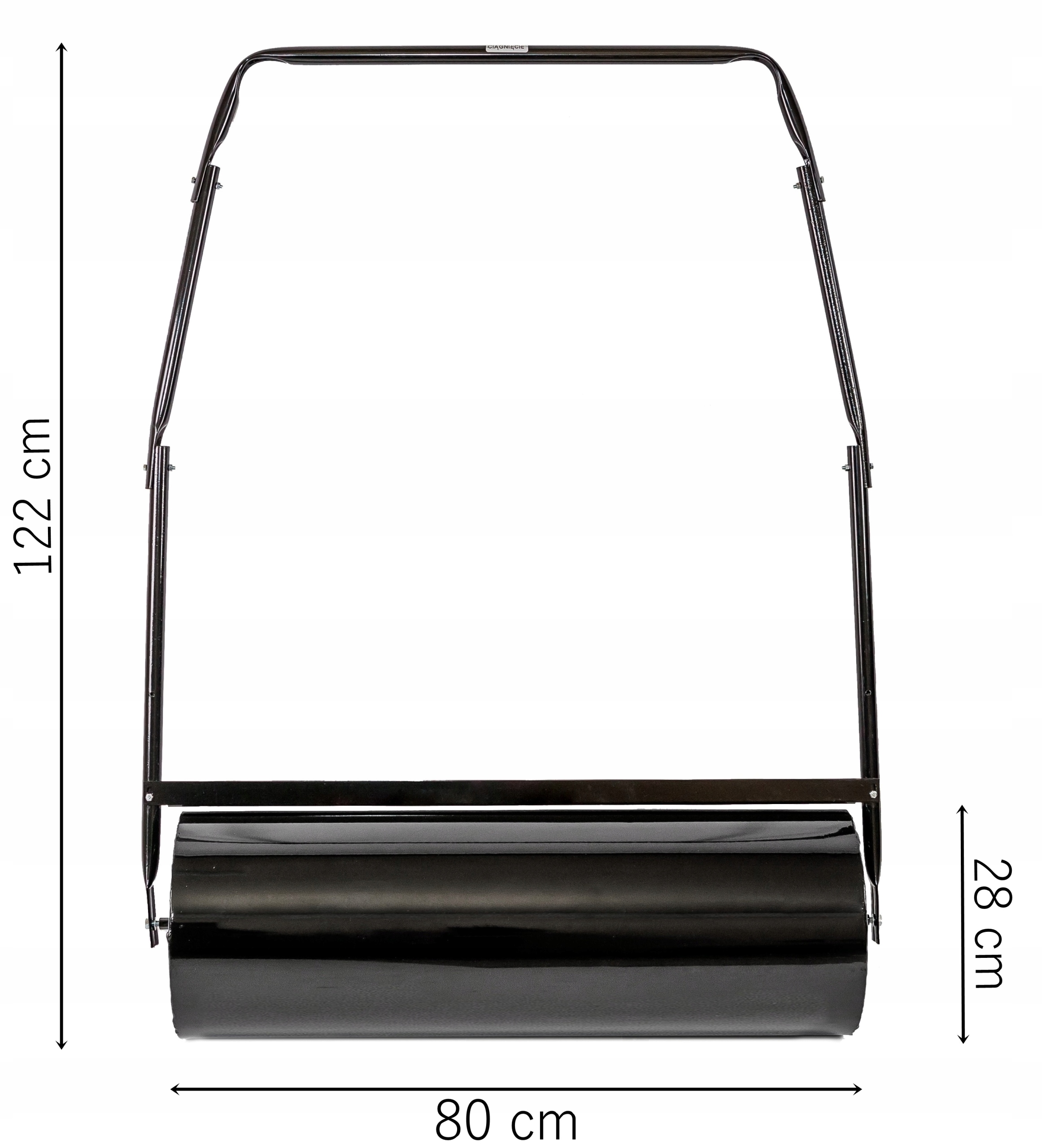 WALEC DO TRAWY TRAWNIKA ZIEMI OGRODOWY STALOWY METALOWY 80CM POJEMNOŚĆ 53L Marka Hurtex