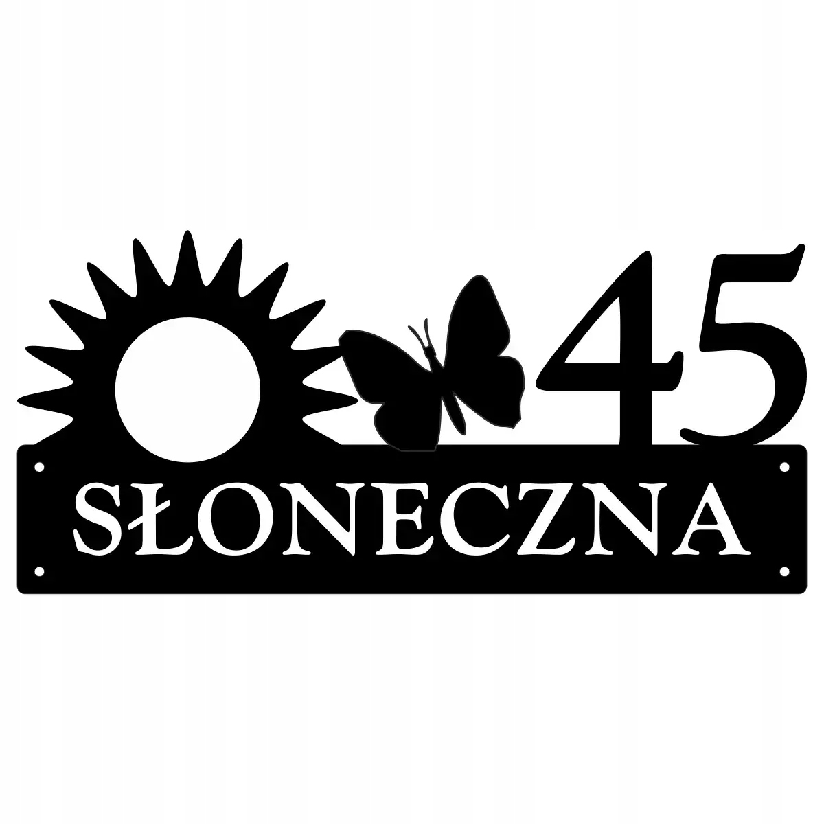 Číslo Na Dom 60 cm Adresa Tabuľa Ocel 2 mm Slnečná