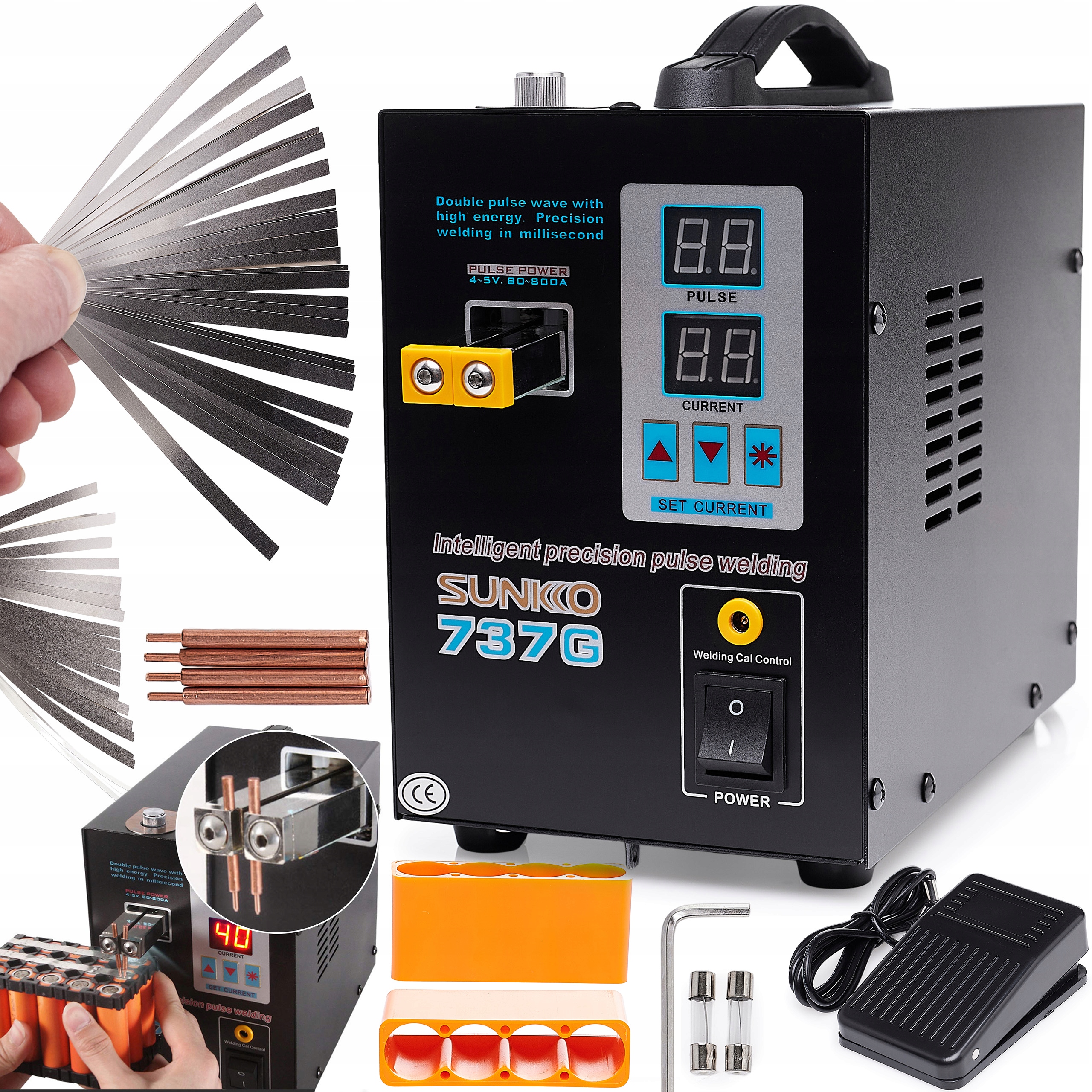 Impulsní Bodová Svařovací Stroj Pro Baterie Sunkko 737G 4300W Techrebal