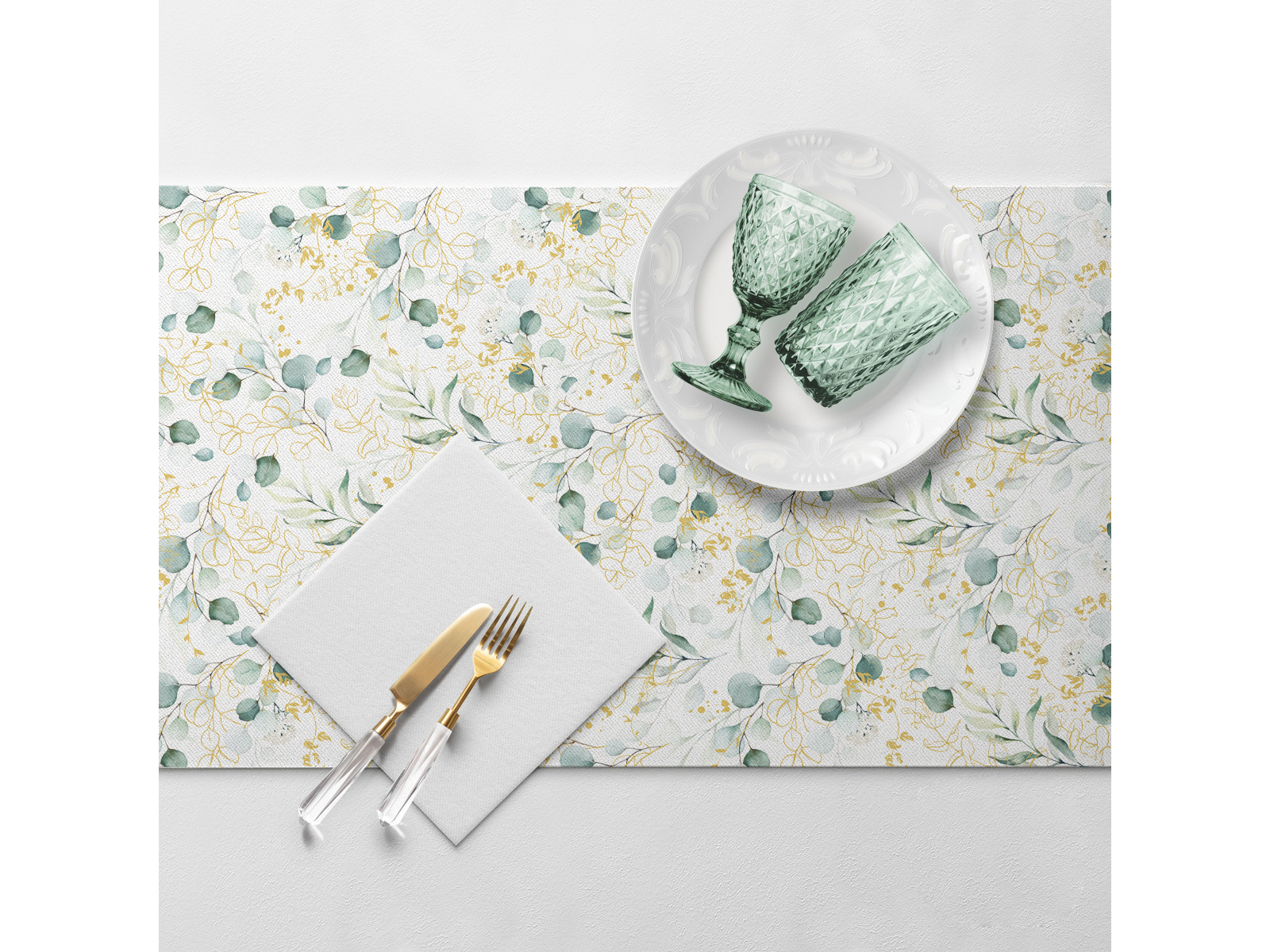 Dekoracja bieżnik na stół Komunia Listki 5m Stan opakowania oryginalne