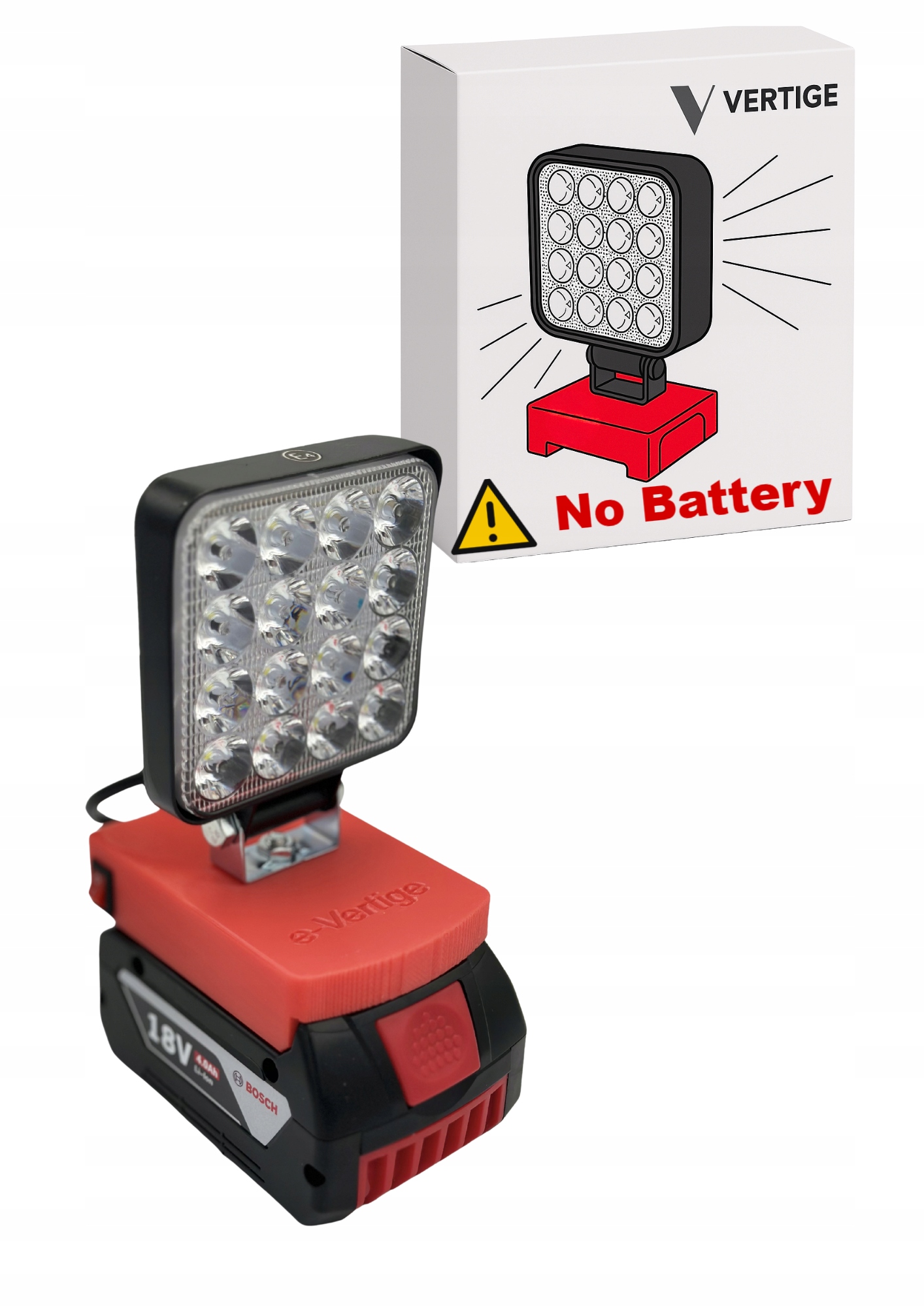 Lampa Robocza Led V Vertige halogen na akumulator do Bosch 18V 48 W