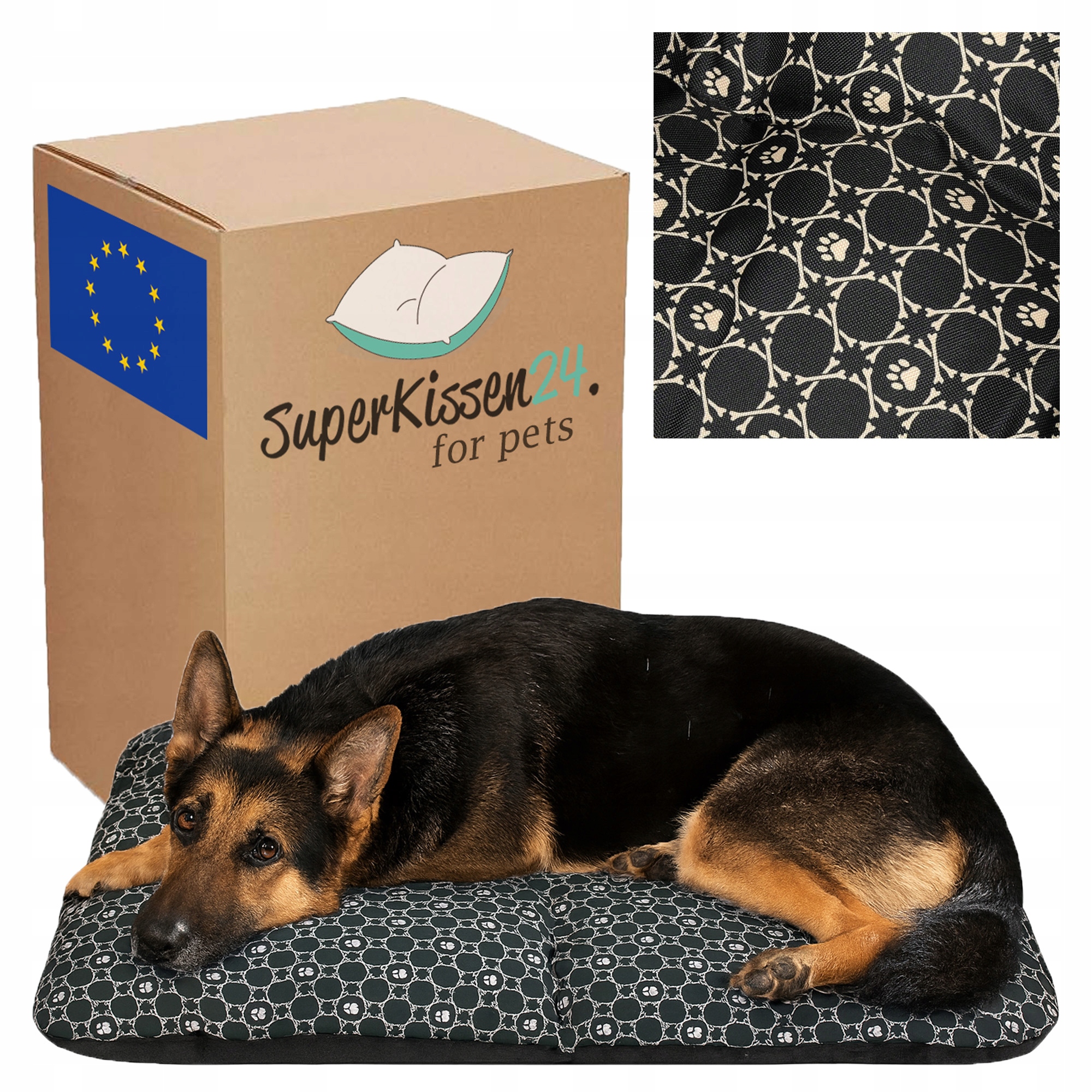 Levně velký pelíšek pro psa, kočku, polštář 100x70 Louis Black