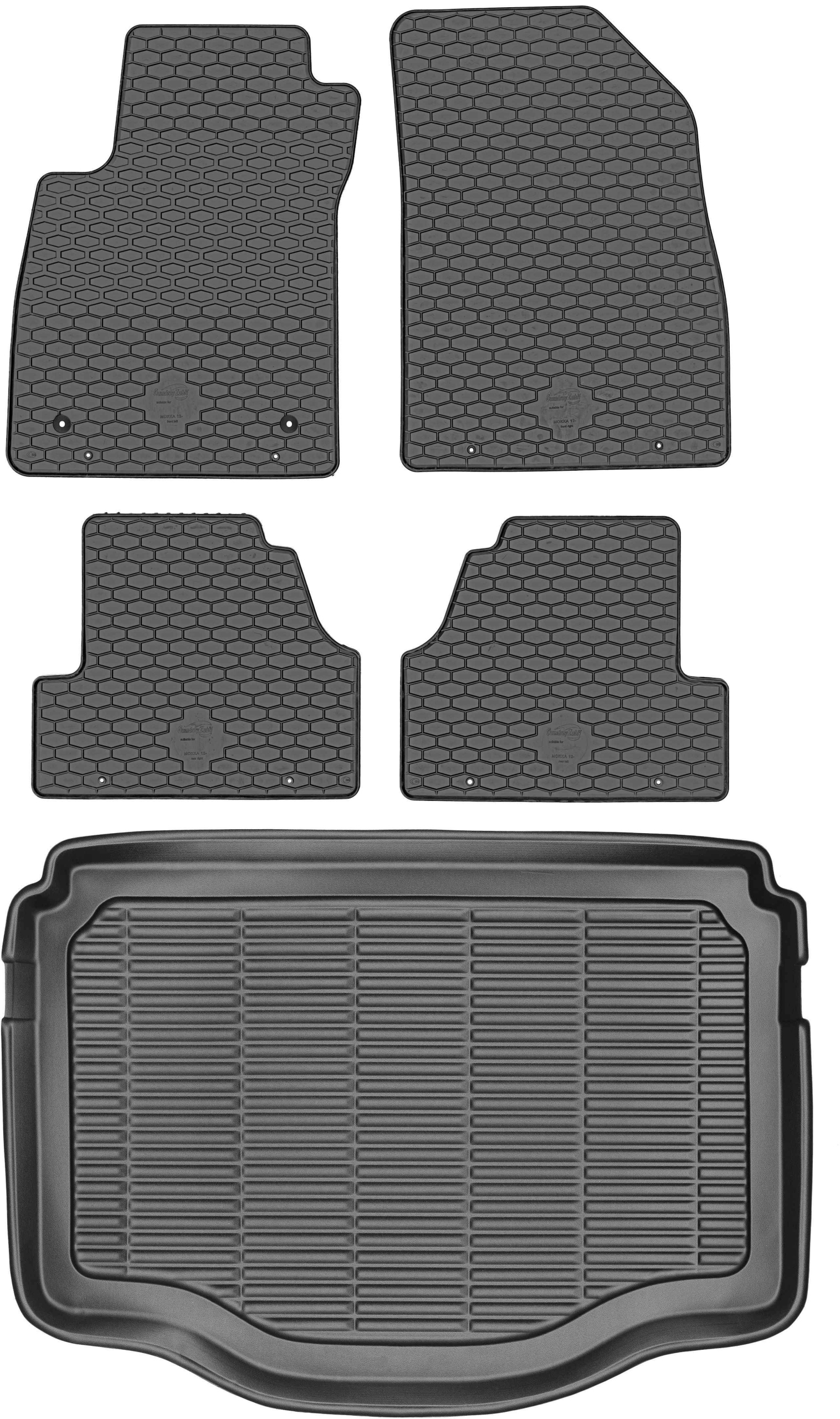 Opel Mokka Crossover 13-19 Gumové stierače rohož batožinového priestoru