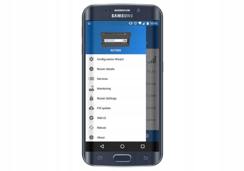 Mobilny Router Samochodowy Teltonika RUT850 LTE 4G Model TELTONIKA RUT850 COMPACT AUTOMOTIVE LTE ROUTER