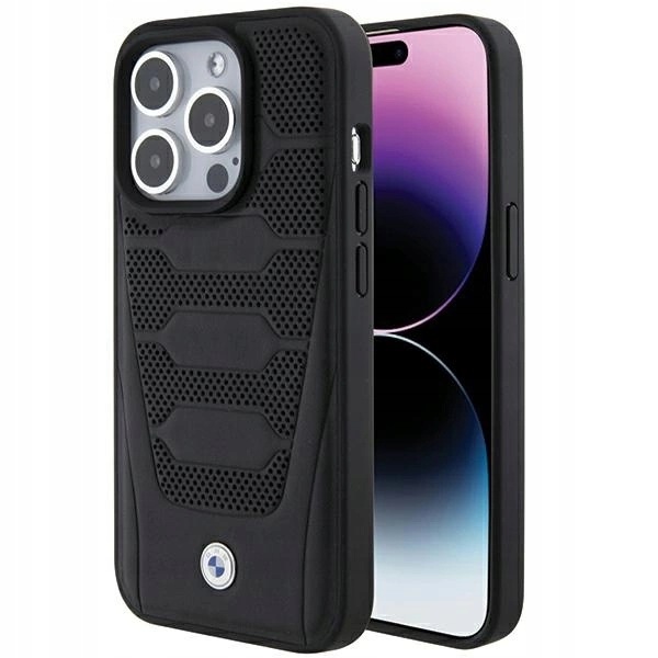 Etui Bmw Leather Seats Pattern na iPhone 15 Pro Max czarne