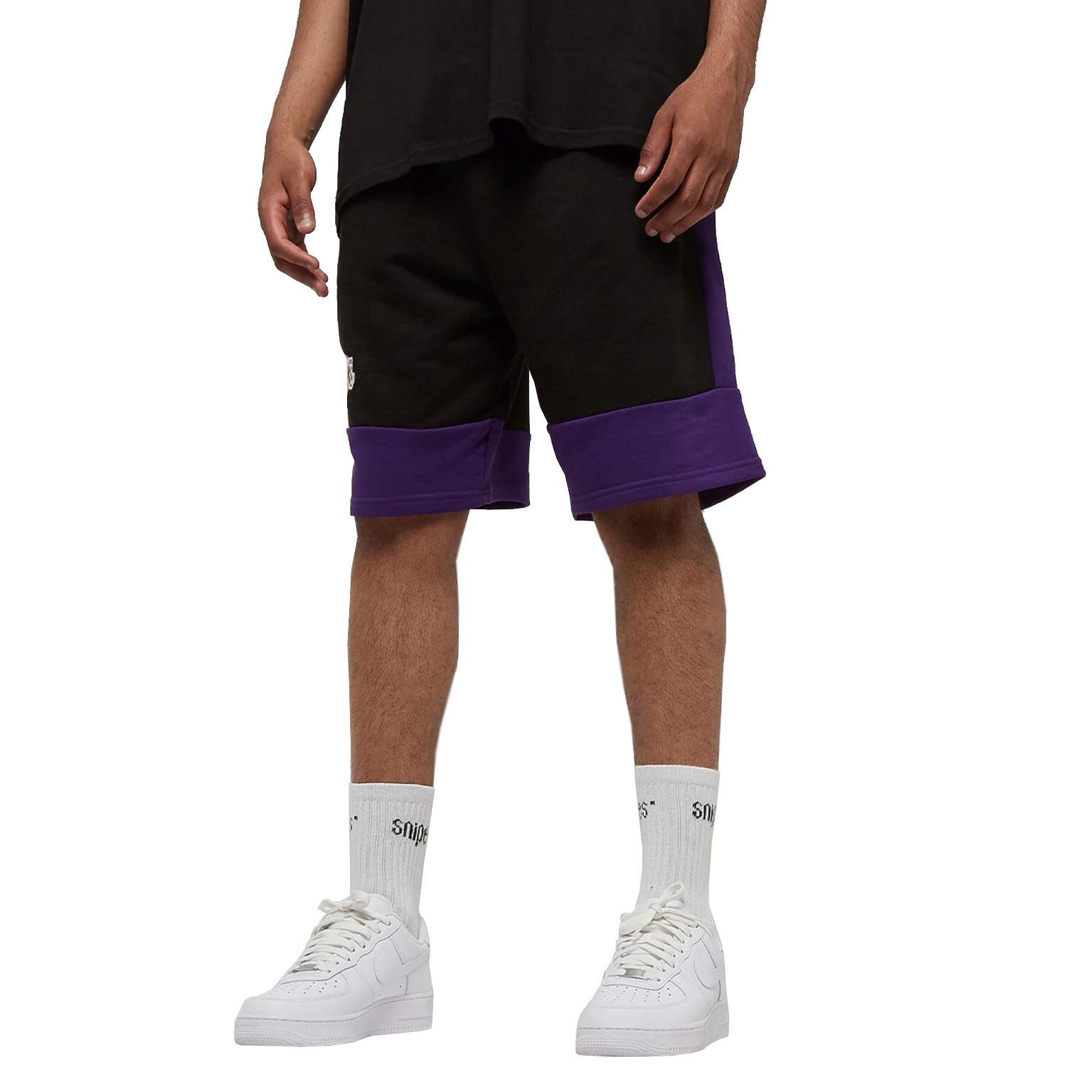 Pánské Bavlna černé Kraťasy New Era Nba Colour Block Short Lakers [XXL]