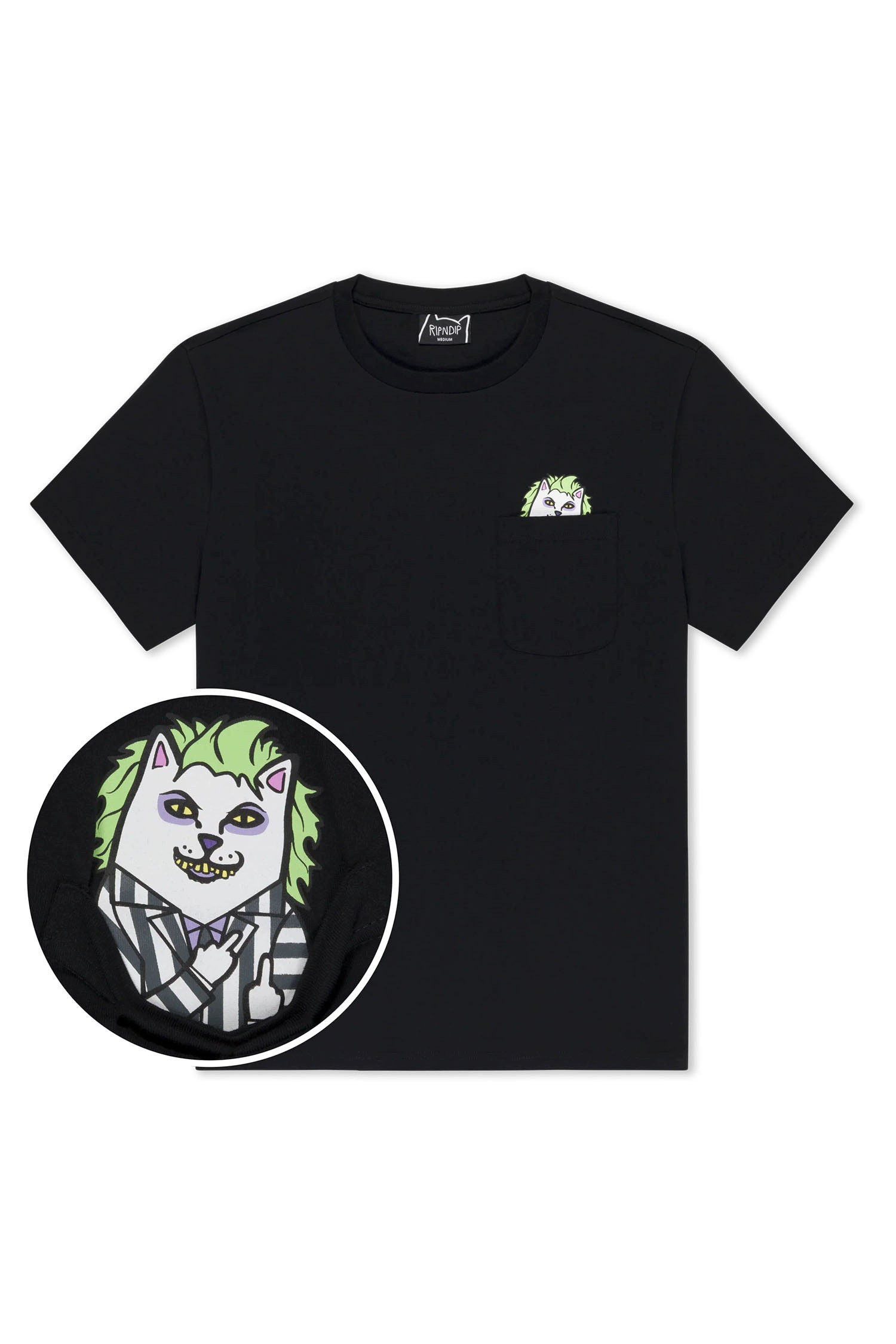 Tričko Ripndip Bug Drank Nerm Pocket L černé