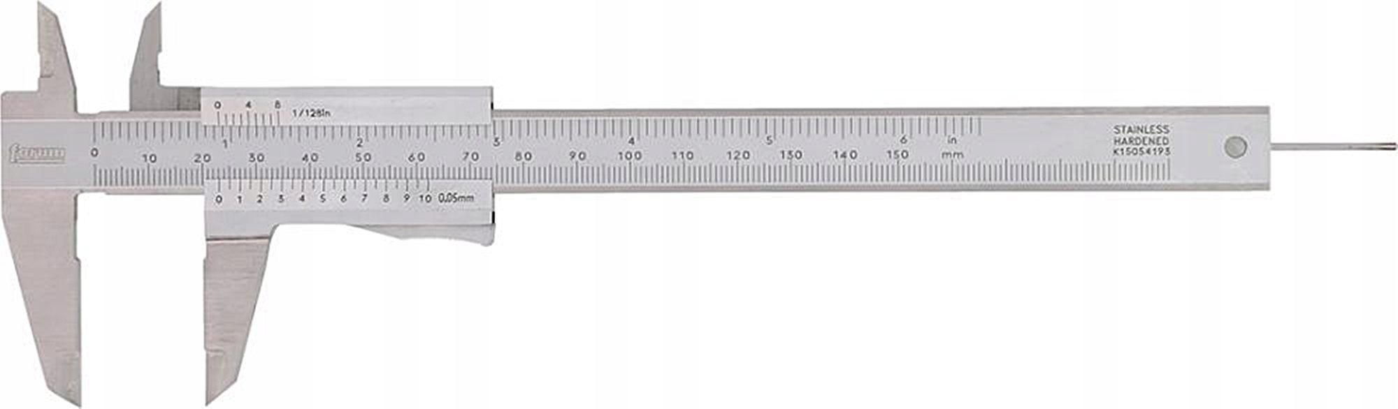 Posuvné měřítko 150 mm Inox s aretací posuvníku kulatý hloubkoměr 8101070 Forum