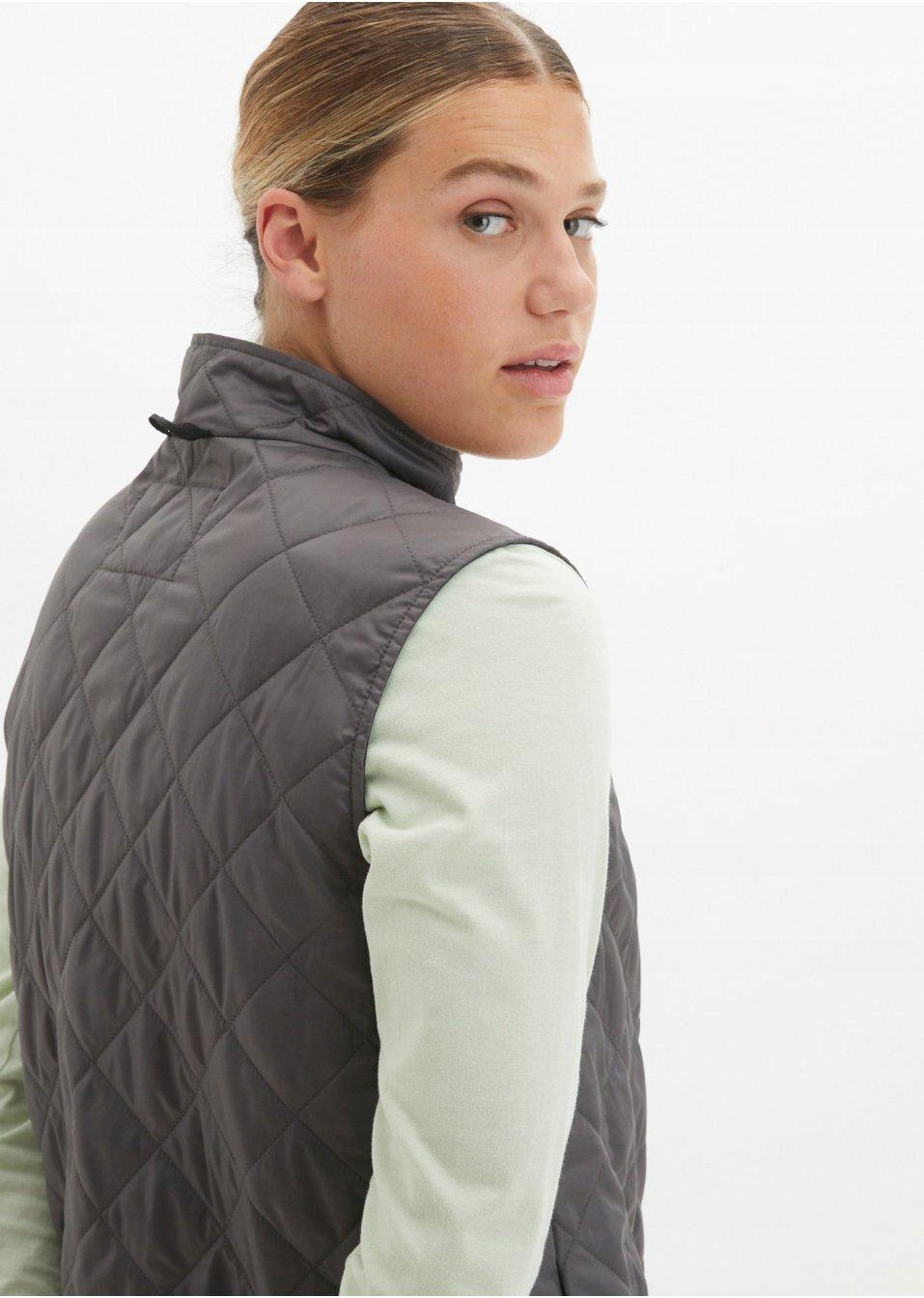 BONPRIX SZARA KAMIZELKA __48 Zapięcie zatrzask