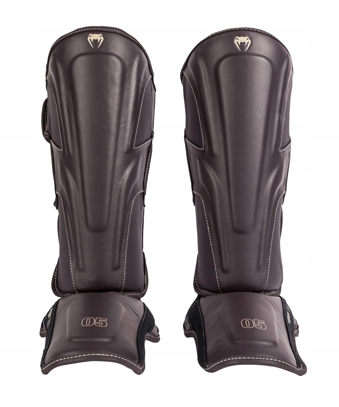 ochraniacze piszczeli i stopy venum impact evo M Brązowy