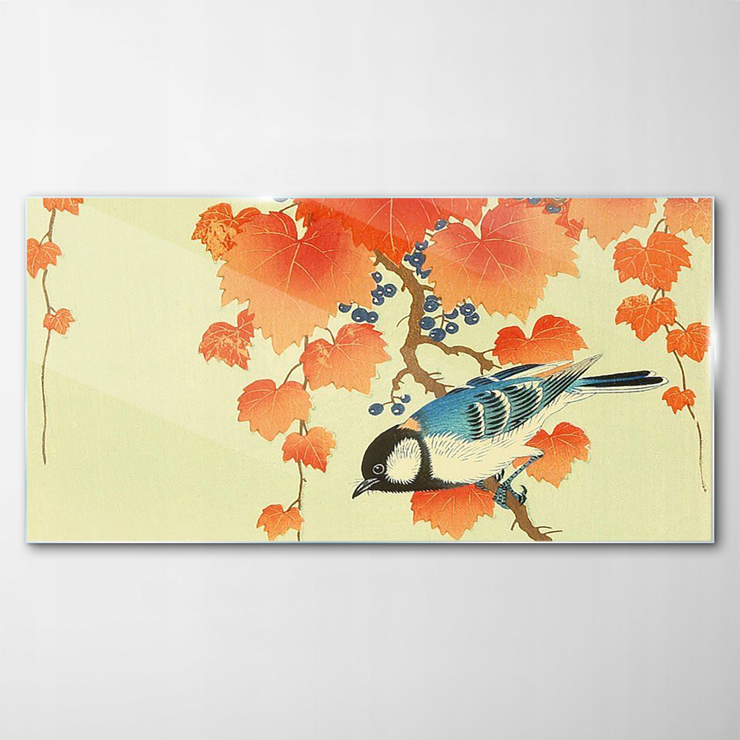 Obraz na skle Dekor Japonsko Vtáky Zviera 140x70