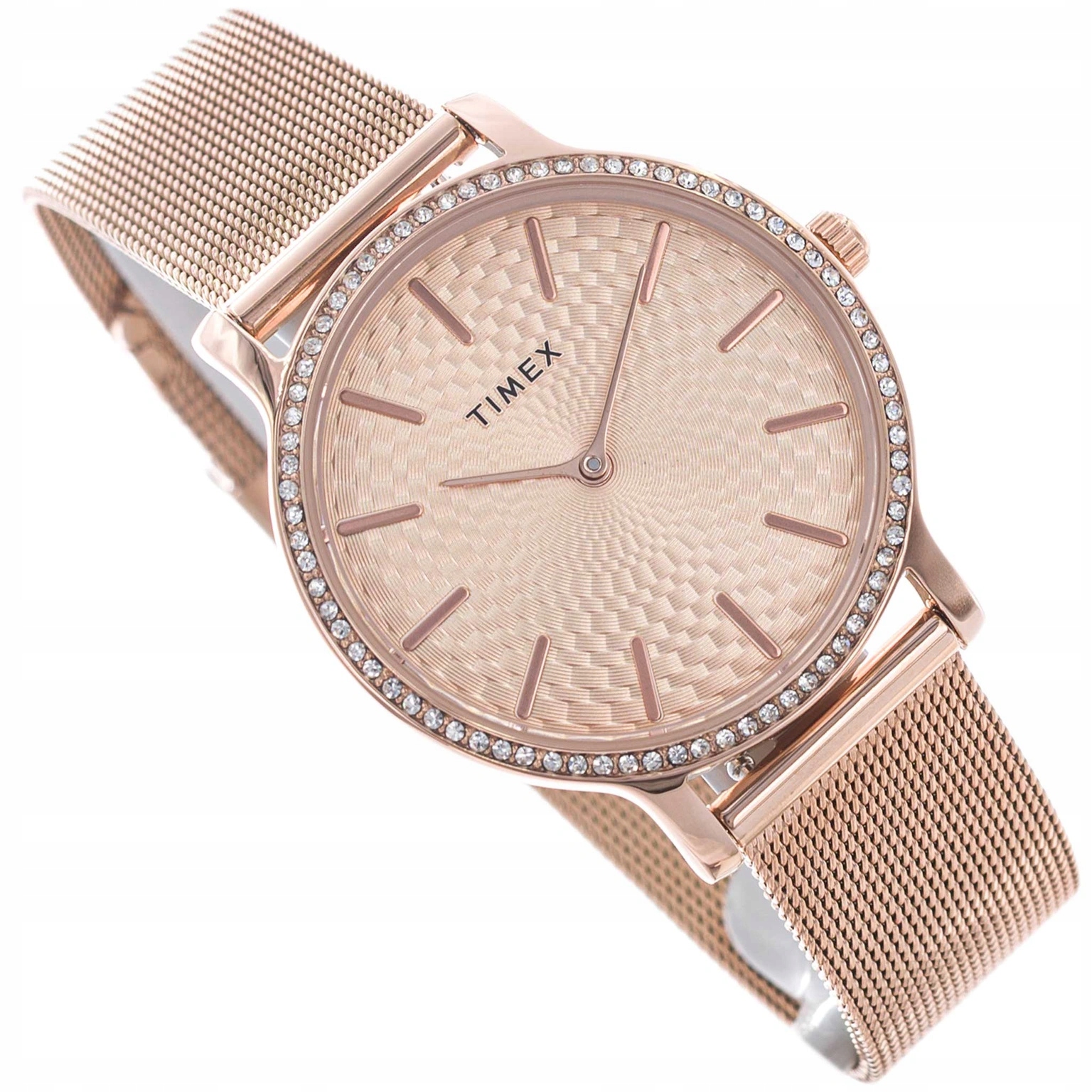 Dámské Hodinky Timex TW2V52500 Transcend Růžové Zlato Na Náramku