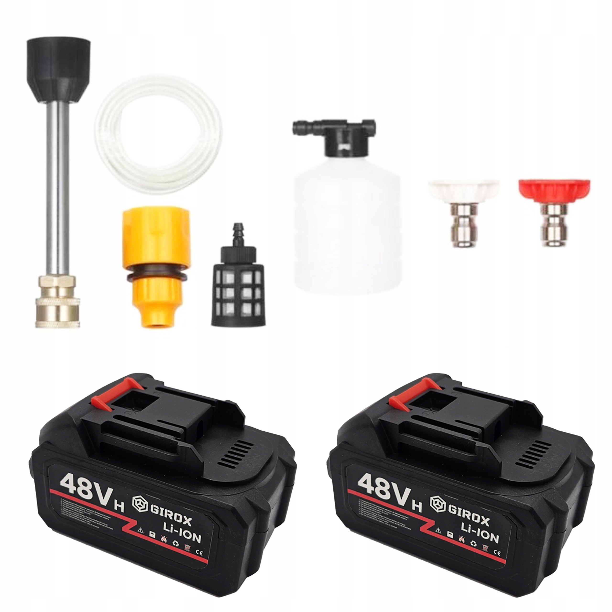 MYJKA CIŚNIENIOWA AKUMULATOROWA DO OKIEN MYJKA SAMOCHODOWA OGRODOWA ZESTAW Maksymalna moc 1500 W