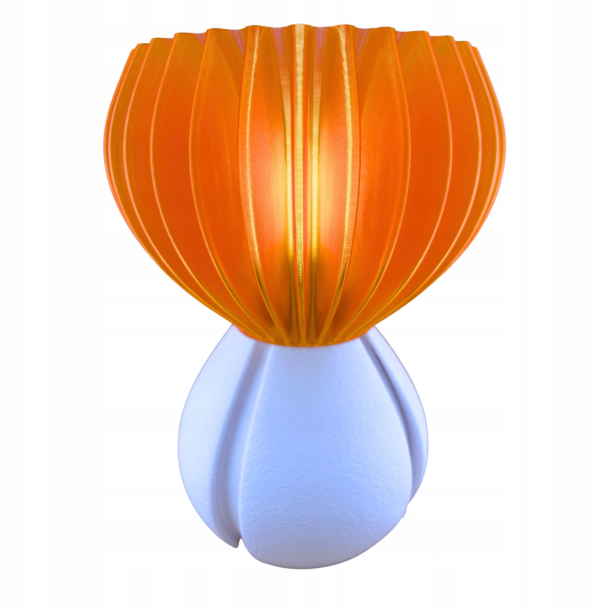 Designová stolní lampa 3D Forge Saku E27 29 cm bílá oranžová