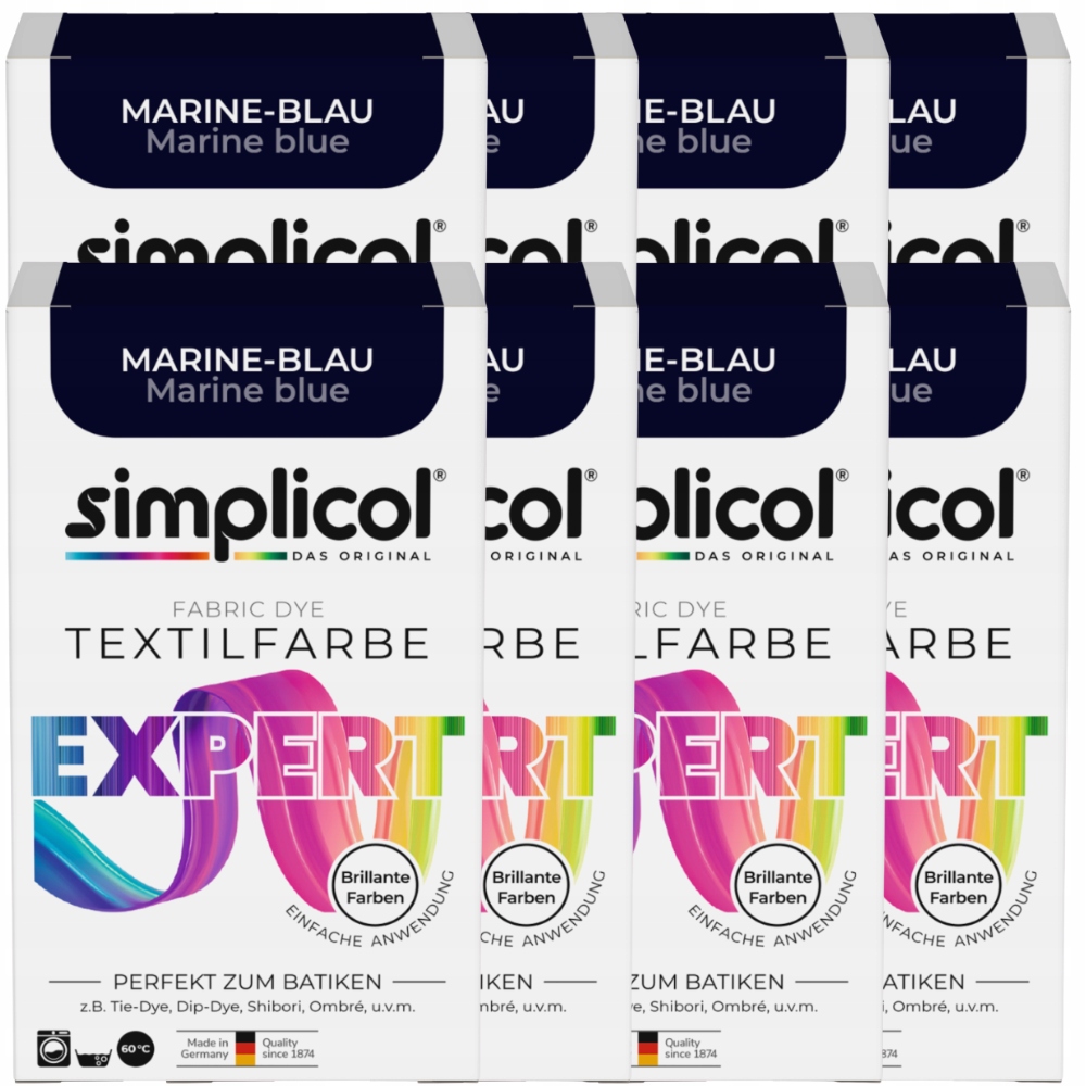 Levně Simplicol Expert Barvivo pro tkaniny Marine-Blau 8 x 150 g