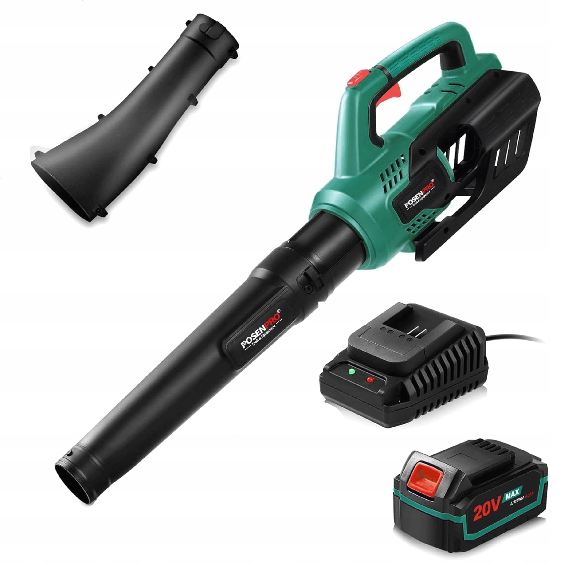 Akumulátorová Fúkačka Posenpro 20V 4.0Ah 580CFM Turbo Profesionálna Silná