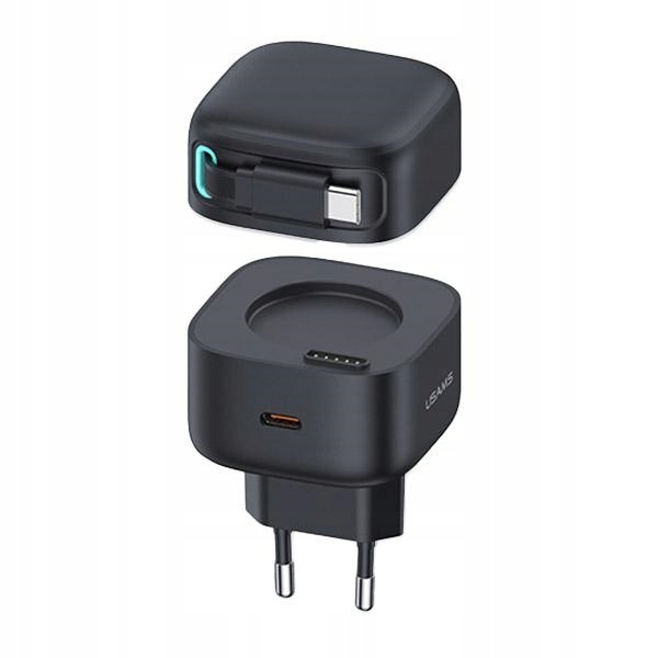 Usams Síťová nabíječka 1xUSB-C kabel Usb-c 35W GaN Pd+qc černá CC202TC01