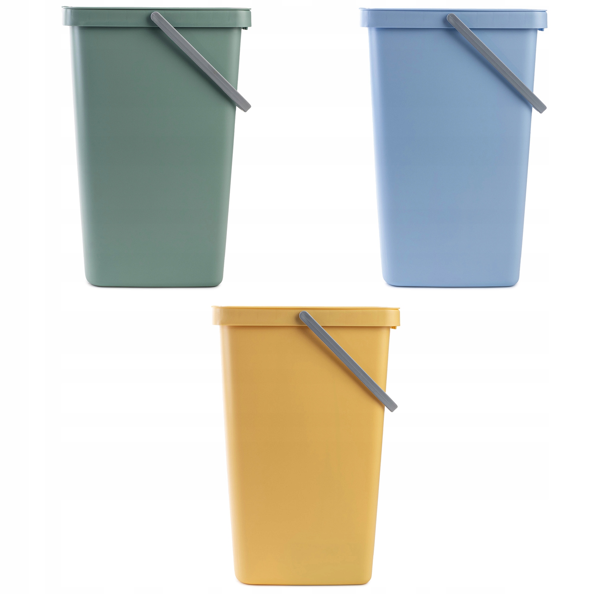 3x Odpadkový Koš 25L Nádoba S Víkem Na Třídění Odpadu Odpadkový Koš