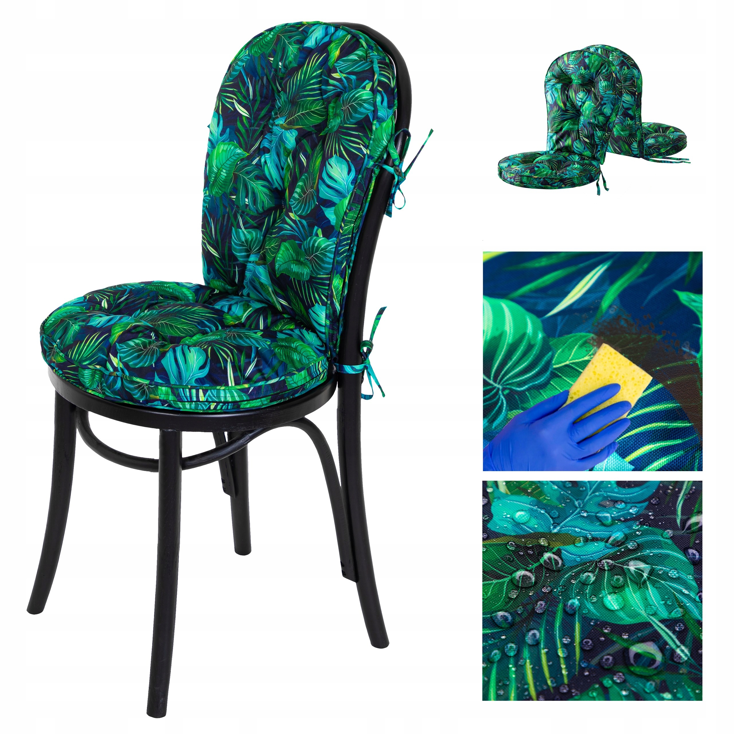 Polštář na kavárenské křeslo, zahradní Podsedák s opěradlem 39x39x48 cm