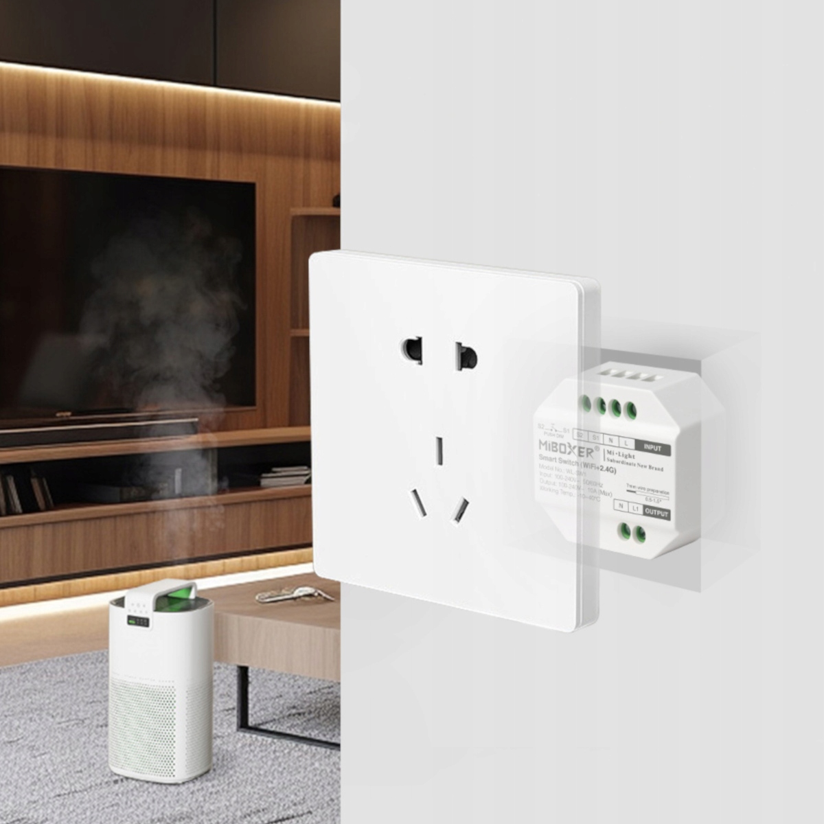 MIBOXER SMART SWITCH WL-SW1 WIFI+2,4G TUYA Stan opakowania oryginalne